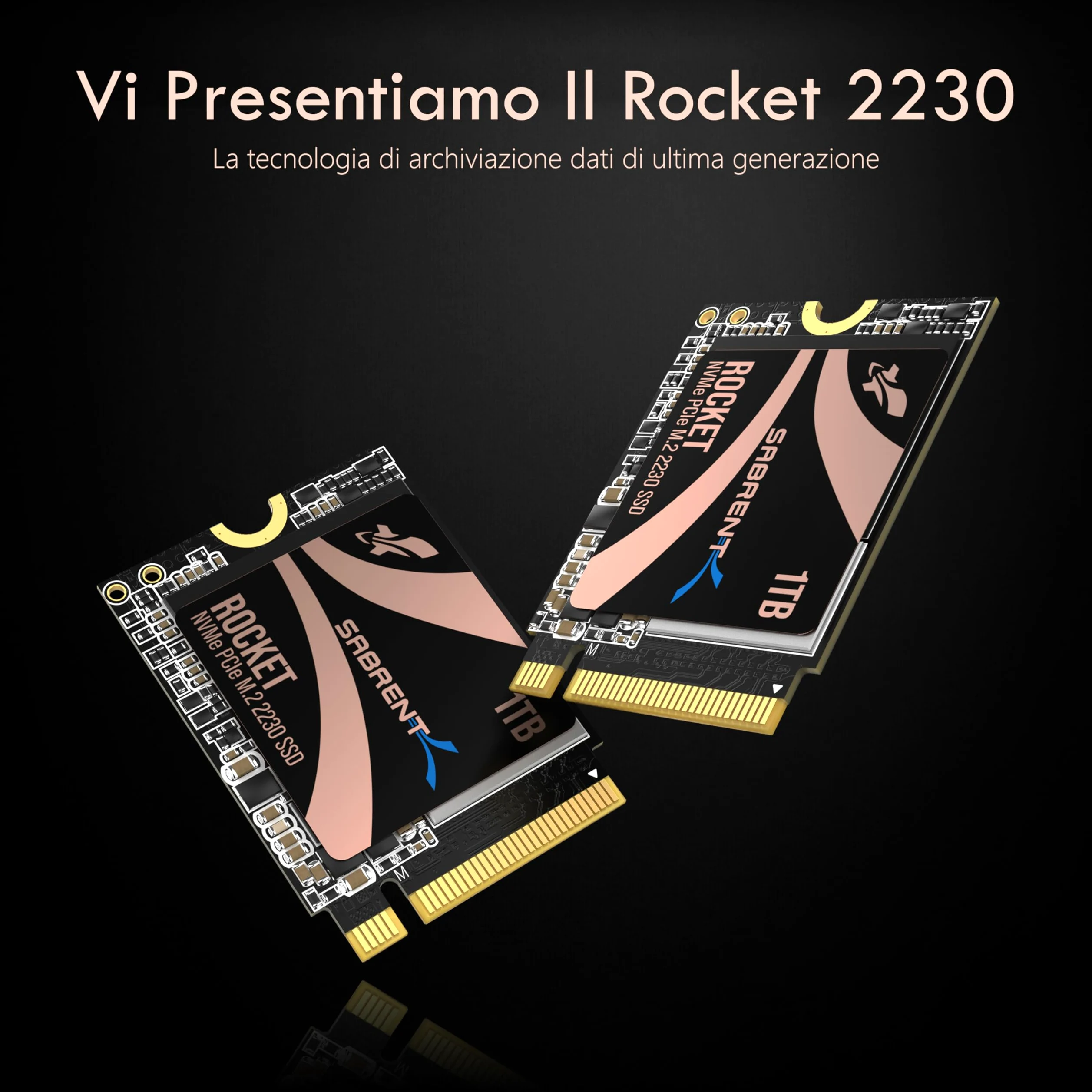 SABRENT SSD 1TB, SSD Interno, SSD NVMe PCIe 4.0 M.2 2230, Gen 4, 4750 MB/s, Compatibile con Steam Deck, ROG Ally, Surface Pro, PC, NUCs e Laptop, fino a 800.000 IOPS, Rocket 2230 (SB-2130-1TB)
