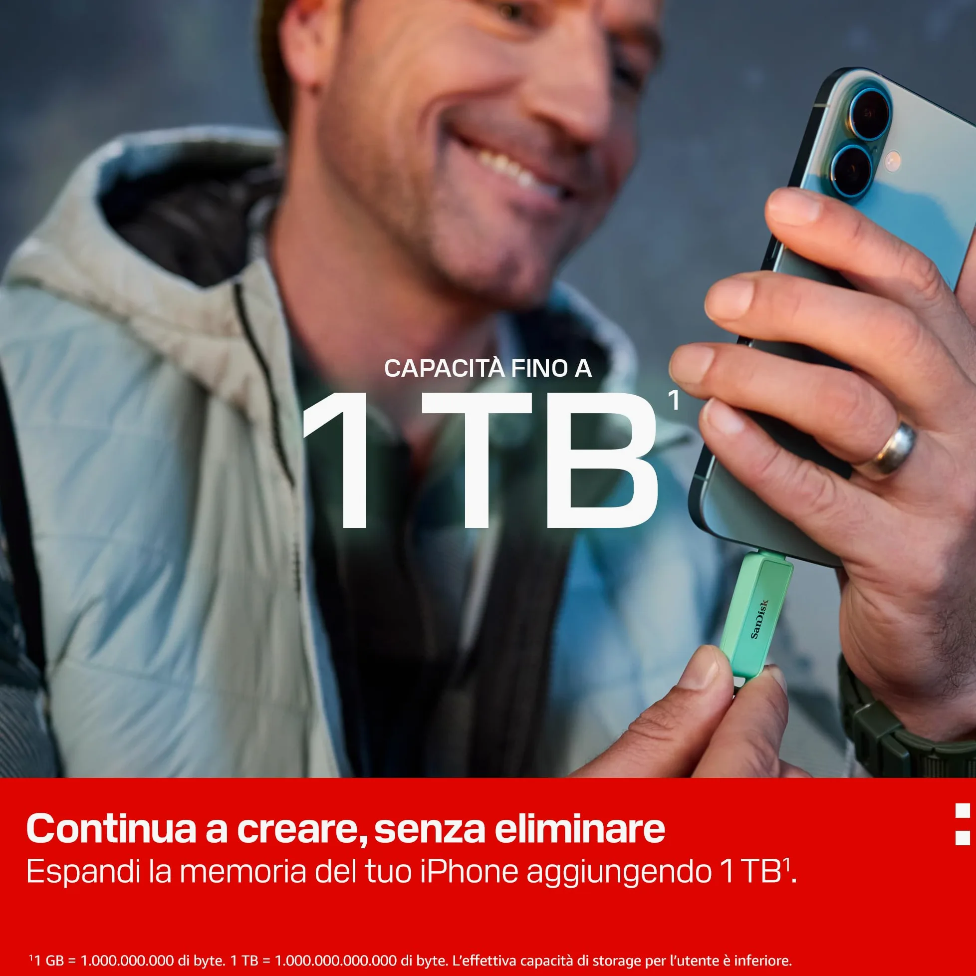 SANDISK Unità per telefono con USB Type-C 256 GB (per smartphone, tablet e computer, velocità fino a 150 MB/s, backup automatic, recupero dati) - Seafoam Green