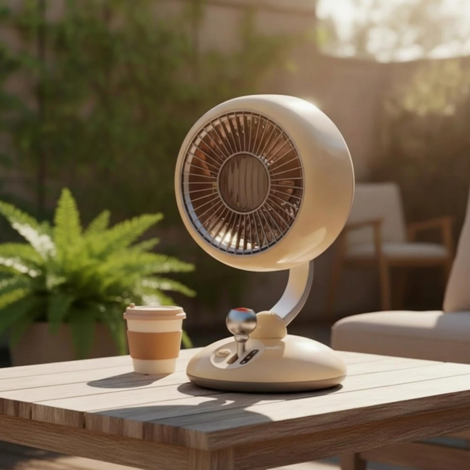 Ventilatore USB da Scrivania Ventilatore da Tavolo Silenzioso Portatile Ricaricabile con Griglia Arrotondata Regolazione Velocità a Materiale Plastica Adatto per Lavoro Casa Riposo, Rosso