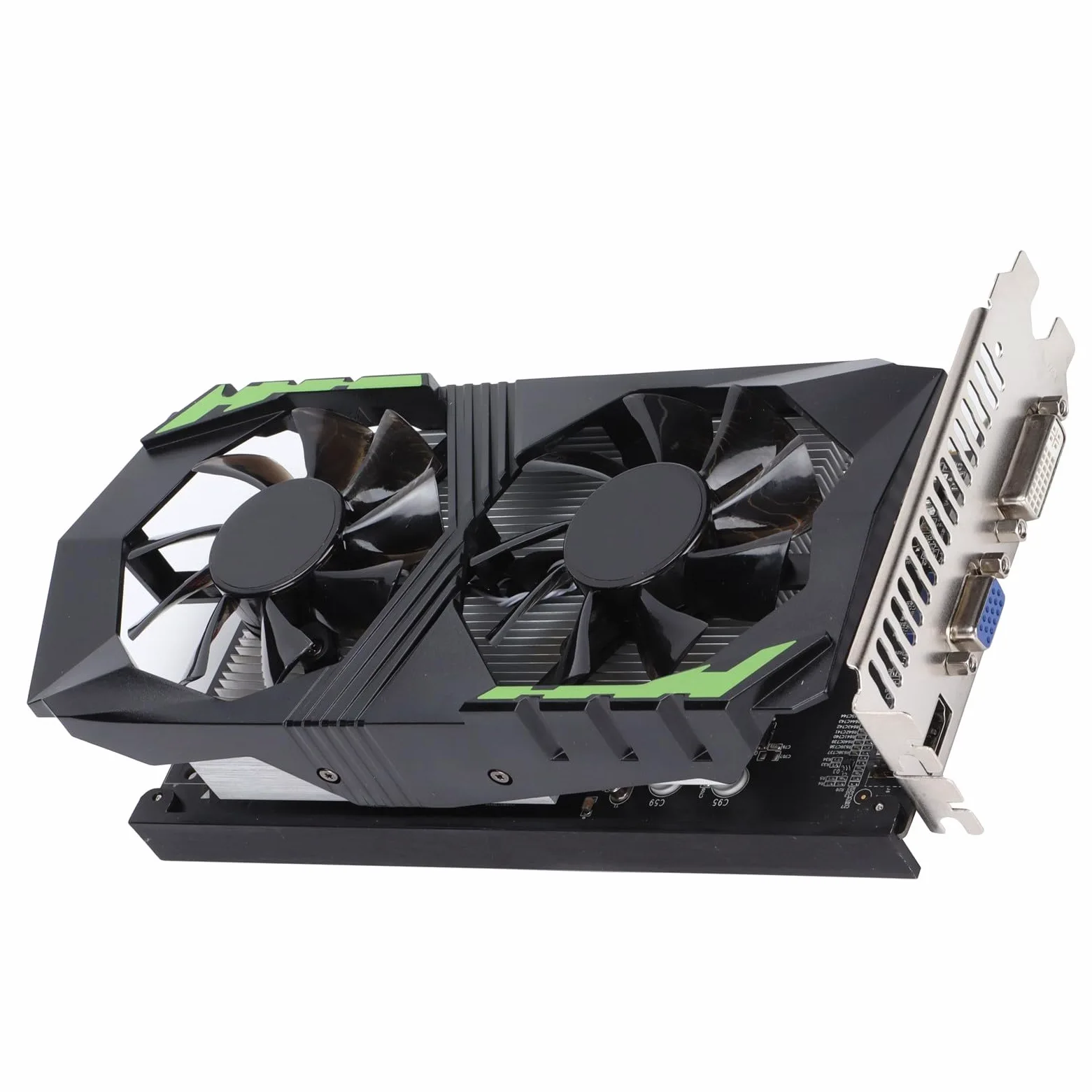 VBESTLIFE Scheda Grafica 1050TI da 4 GB, GPU DDR5 128 Bit, Scheda Video da Gioco PCIE 2.0 da 1350 MHz, Scheda Grafica per Computer Desktop con Porte HDMI, DVI, VGA