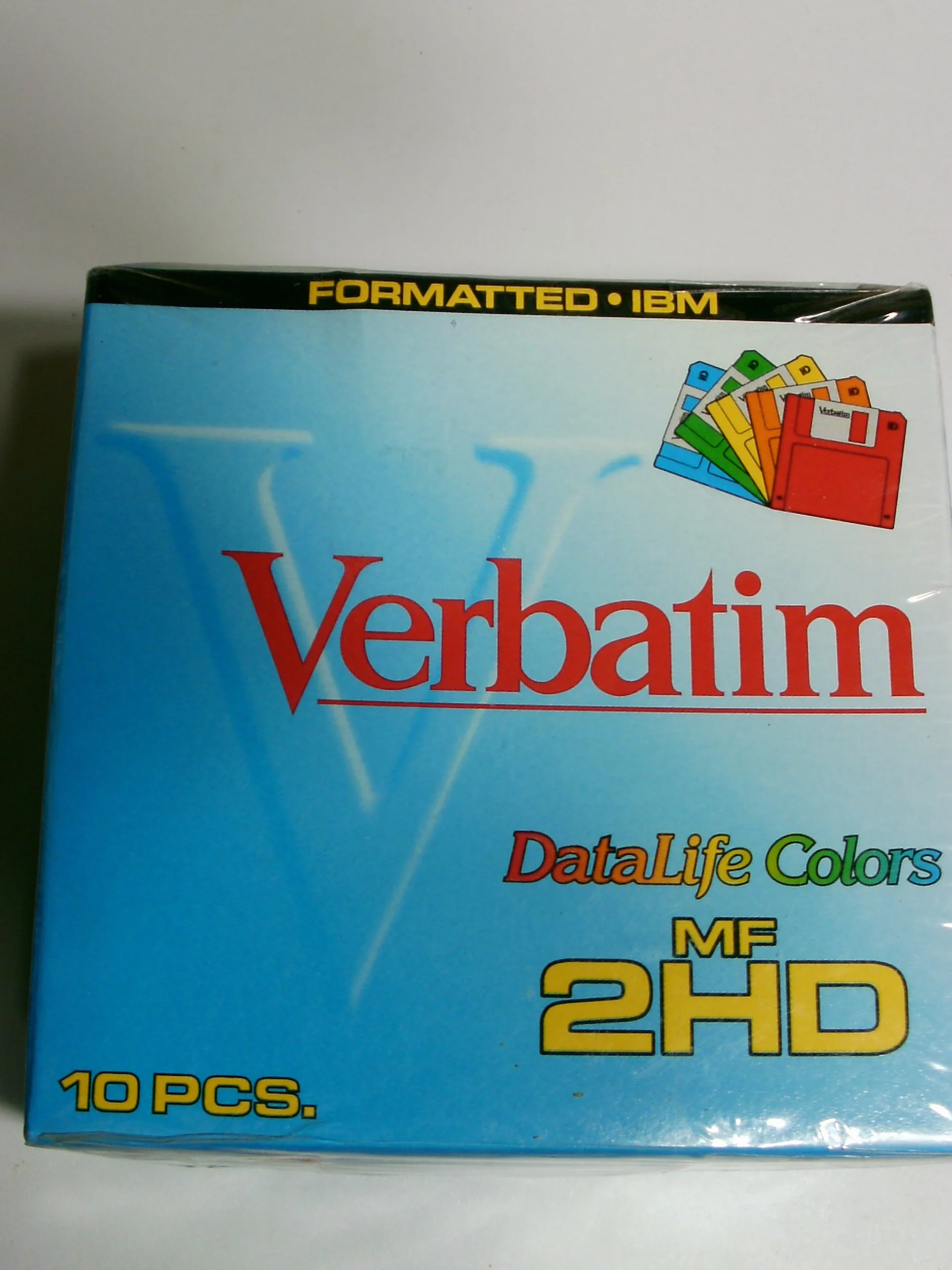 Verbatim 2MB Floppy Diskette DataLife IBM-Formatted Colore 10pk 2 MB, Multi Media
