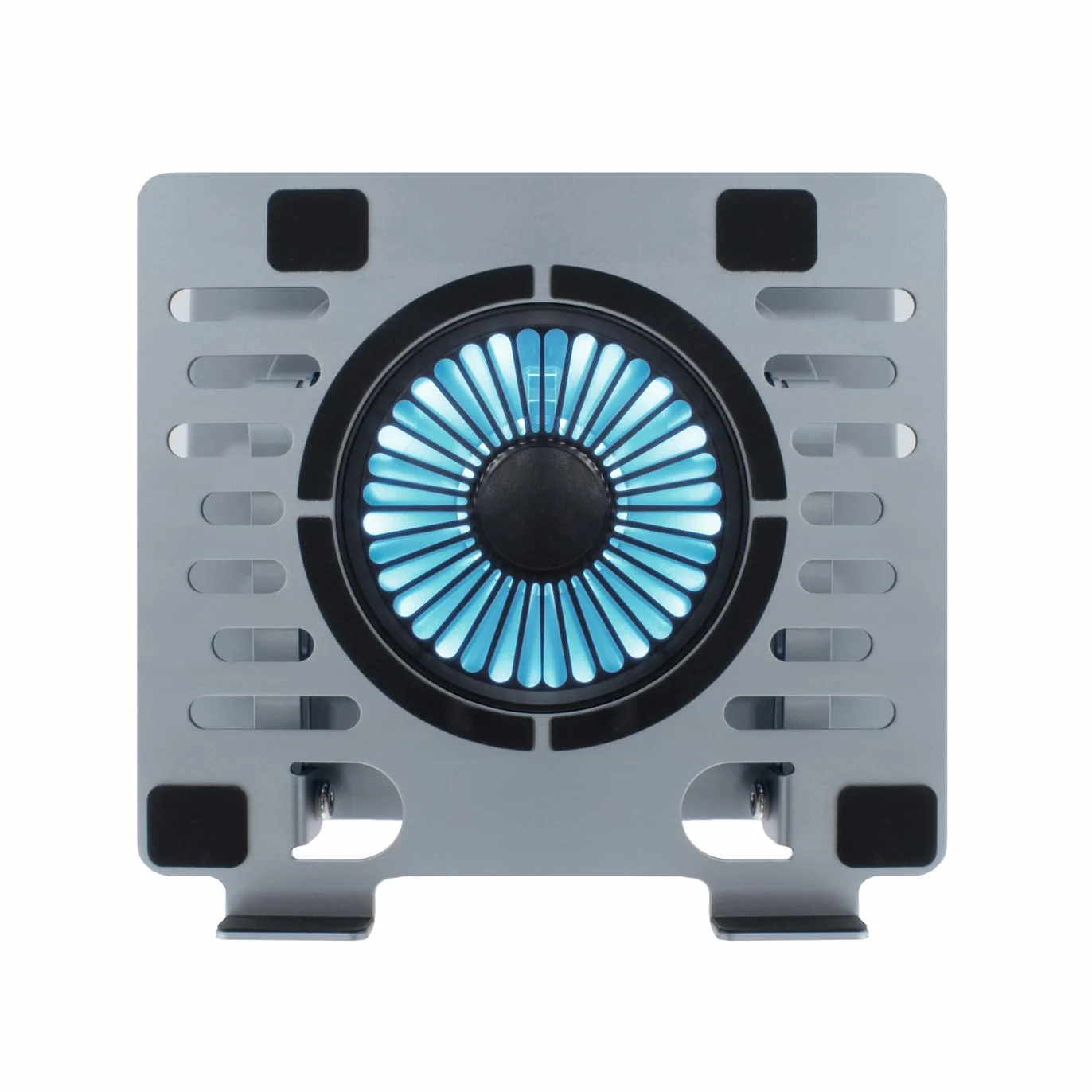CoolBox CoolAir - Supporto portatile con ventola silenziosa RGB da 11 cm, base regolabile in altezza e rotazione a 360°, frigorifero portatile con velocità regolabile, tablet/laptop fino a 17,3