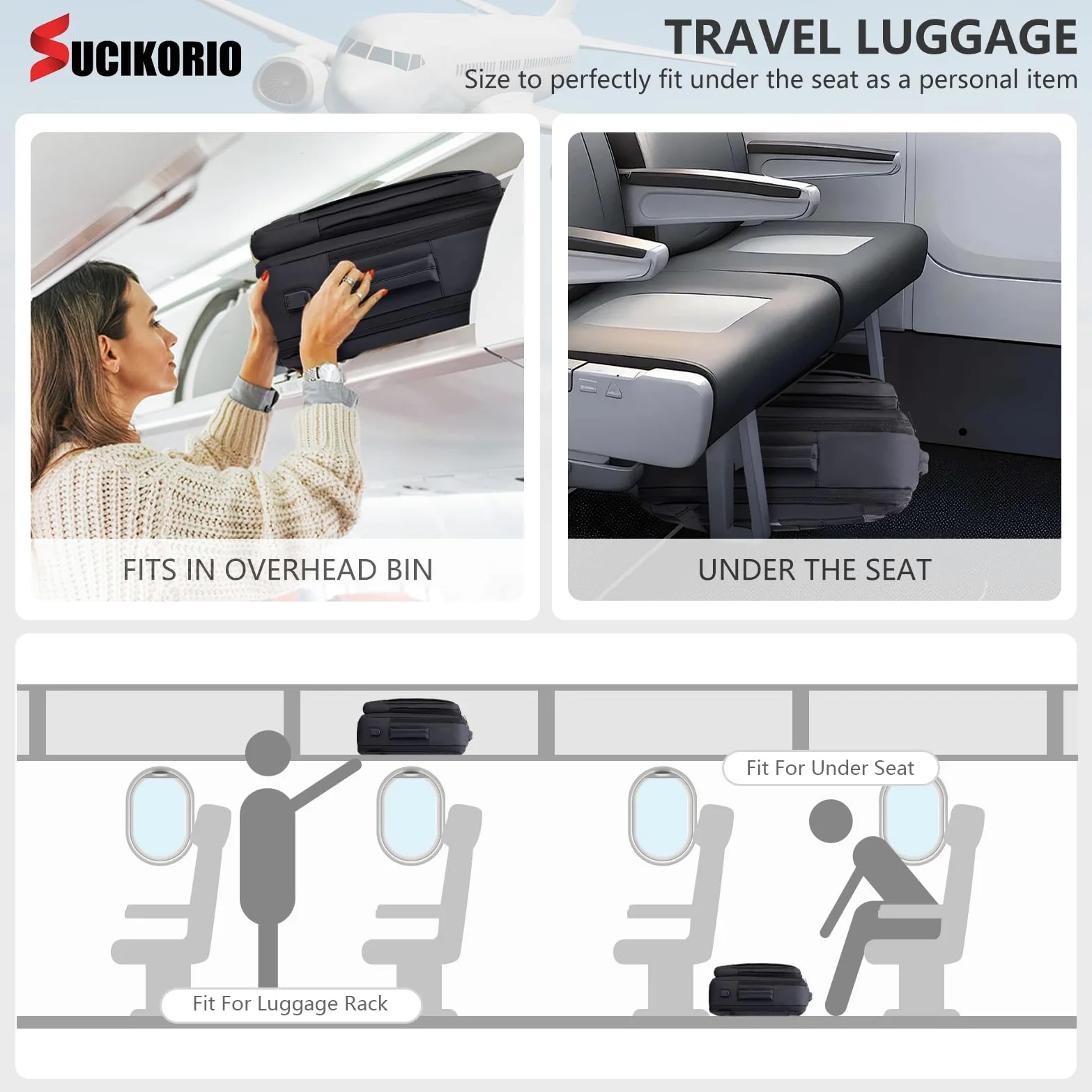 40x30x15cm Air France British Airways Scalabile 10cm 40x30x25cm Eurowings Zaino da Viaggio Aereo Bagaglio a Mano Volotea, Impermeabile Zaini Borse da Viaggi Zaino Porta PC 15,6 Pollici