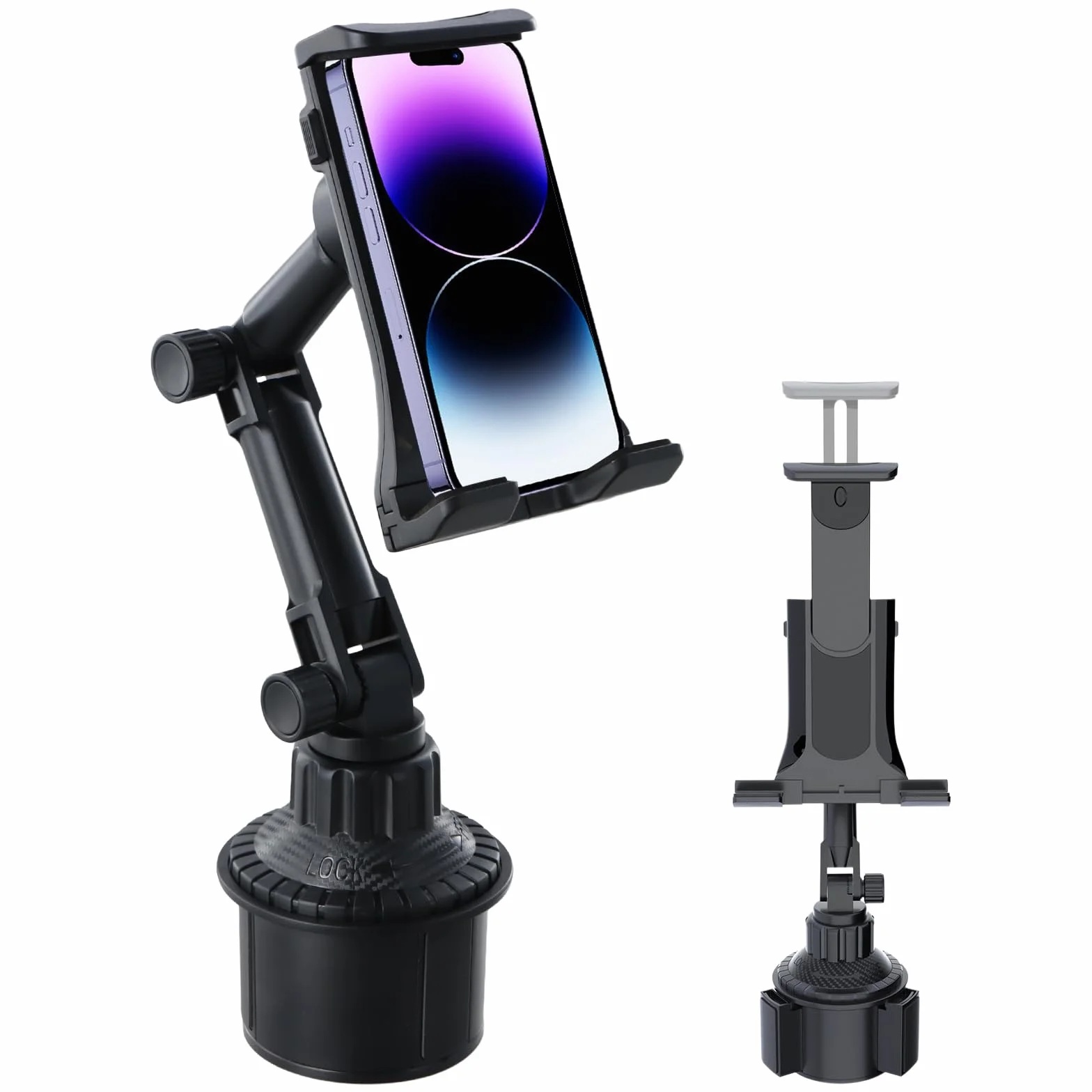 Supporto Tablet Auto Portabicchieri Tablet Telefono Tazza Camion Base Espandibile Braccio Regolabile 4-13" iPad Pro Air Mini Kindle Fire Switch iPhone