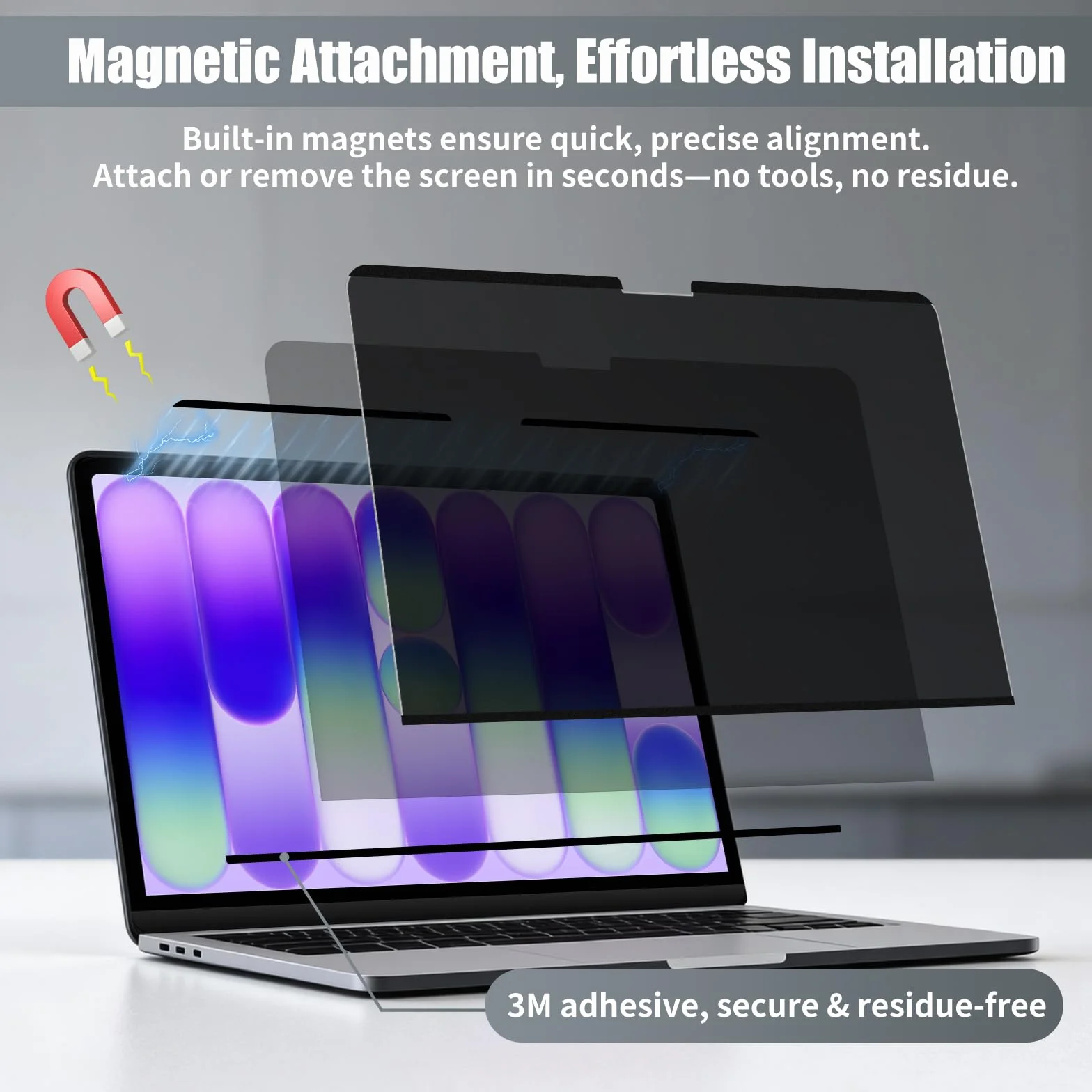 Pellicola Privacy Schermo per MacBook Neo 13 Pollici A18 PRO 2026, Removibile Magnetico Protezione Film Anti Luce Blu Antiriflesso, Ultrathin Anti Spia Protezione Filtro per Mac 13"