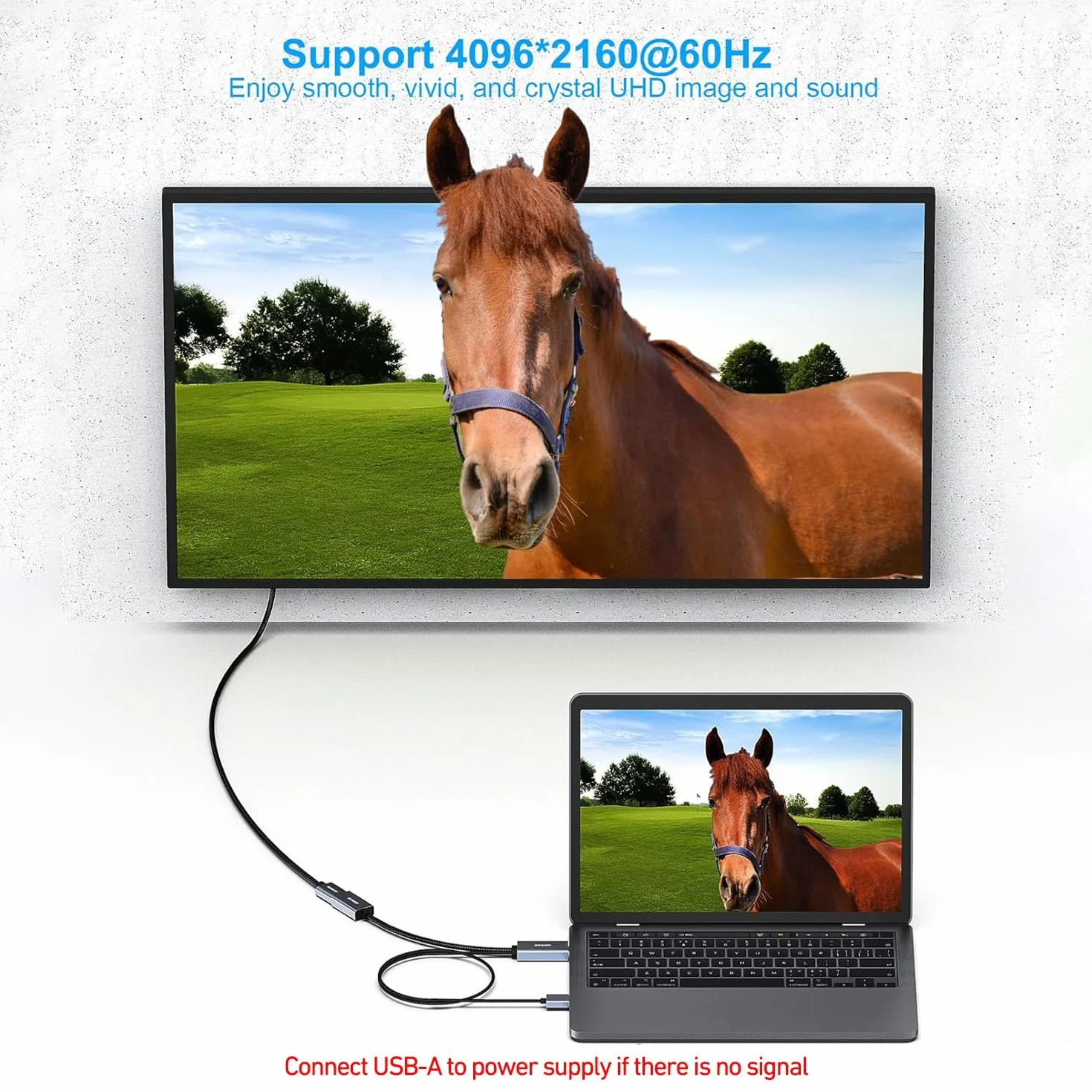 BENFEI Adattatore HDMI a DisplayPort, convertitore HDMI a DisplayPort 4K@60Hz 2K@144Hz 1080P@165Hz, compatibile con scheda grafica PC portatile PS5 Xbox One (360)