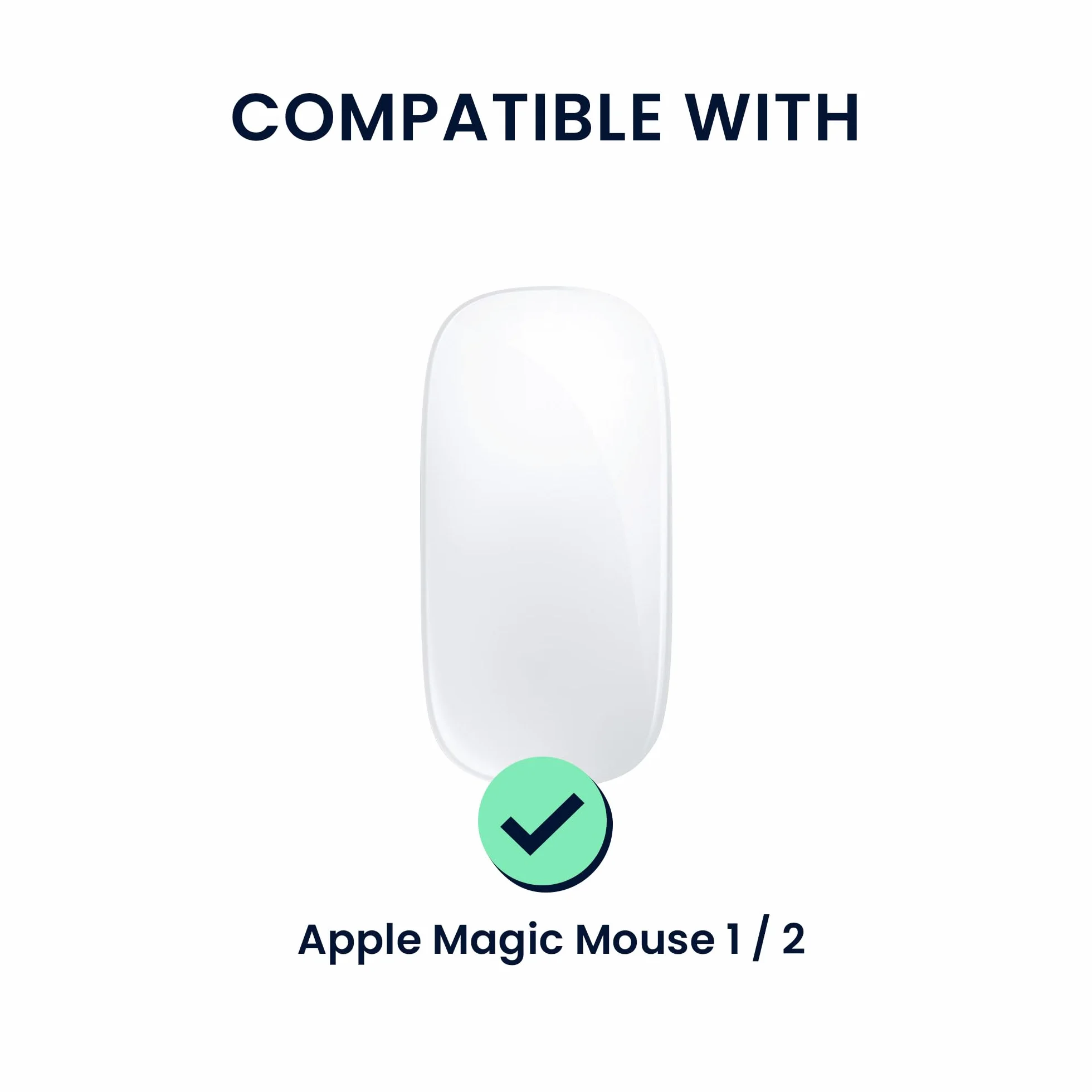 kwmobile Cover Compatibile con Apple Magic Mouse 1/2 Custodia - Pellicola Protettiva in Silicone - Protezione Morbida Antiscivolo - Grigio