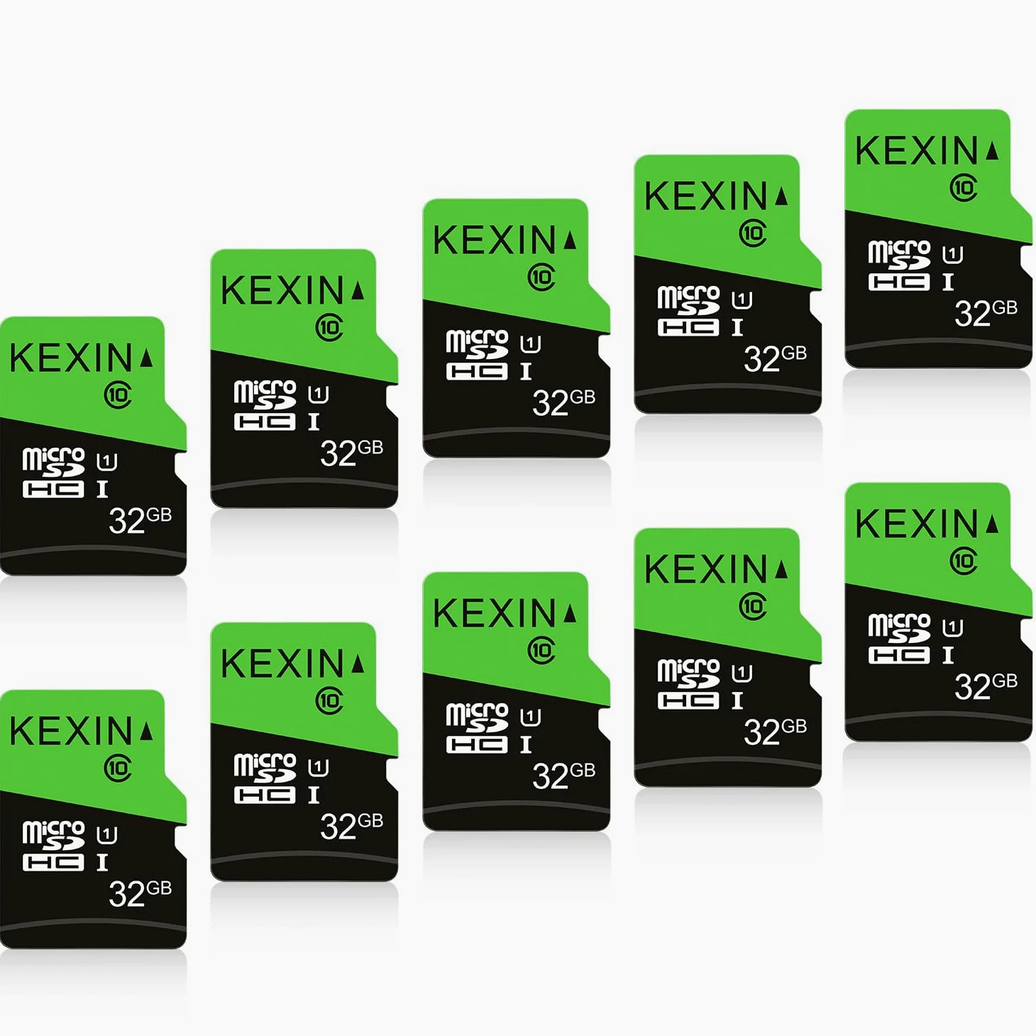 Schede Micro SD 32GB KEXIN Micro SD 32 GB Micro Memoria MicroSD 32 Giga 10 Pezzi Scheda TF SD(C10 e U1) per Telefono, Videocamera, Switch, Gopro, Tablet, Alta Velocità di Lettura Fino a 85 MB/s
