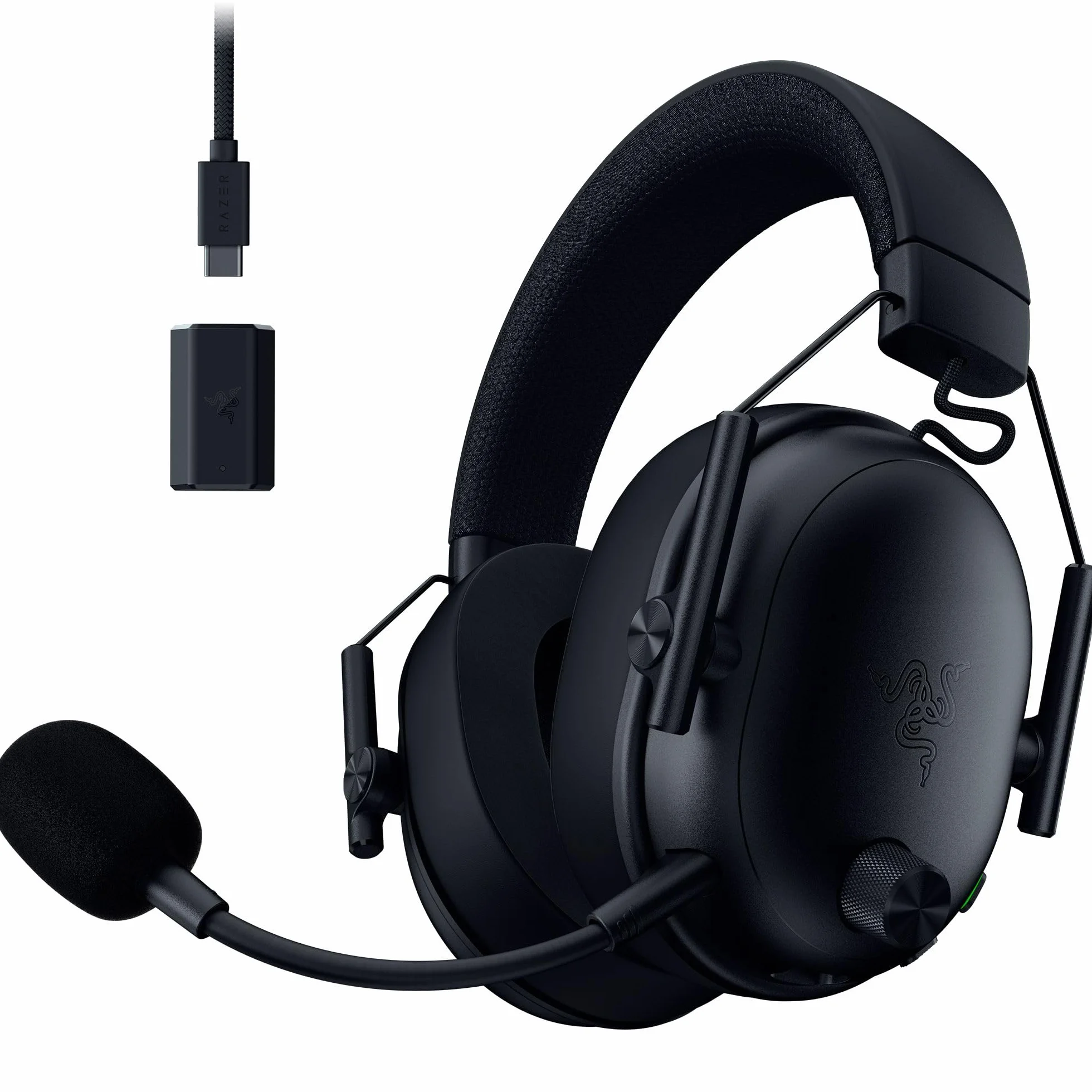 Razer BlackShark V3 - Cuffie wireless per eSport - Driver TriForce da 50 mm - Microfono a banda larga rimovibile - THX Spatial Audio - Wireless 2,4 GHz & Bluetooth - Profili FPS - PC/Mac | Nero