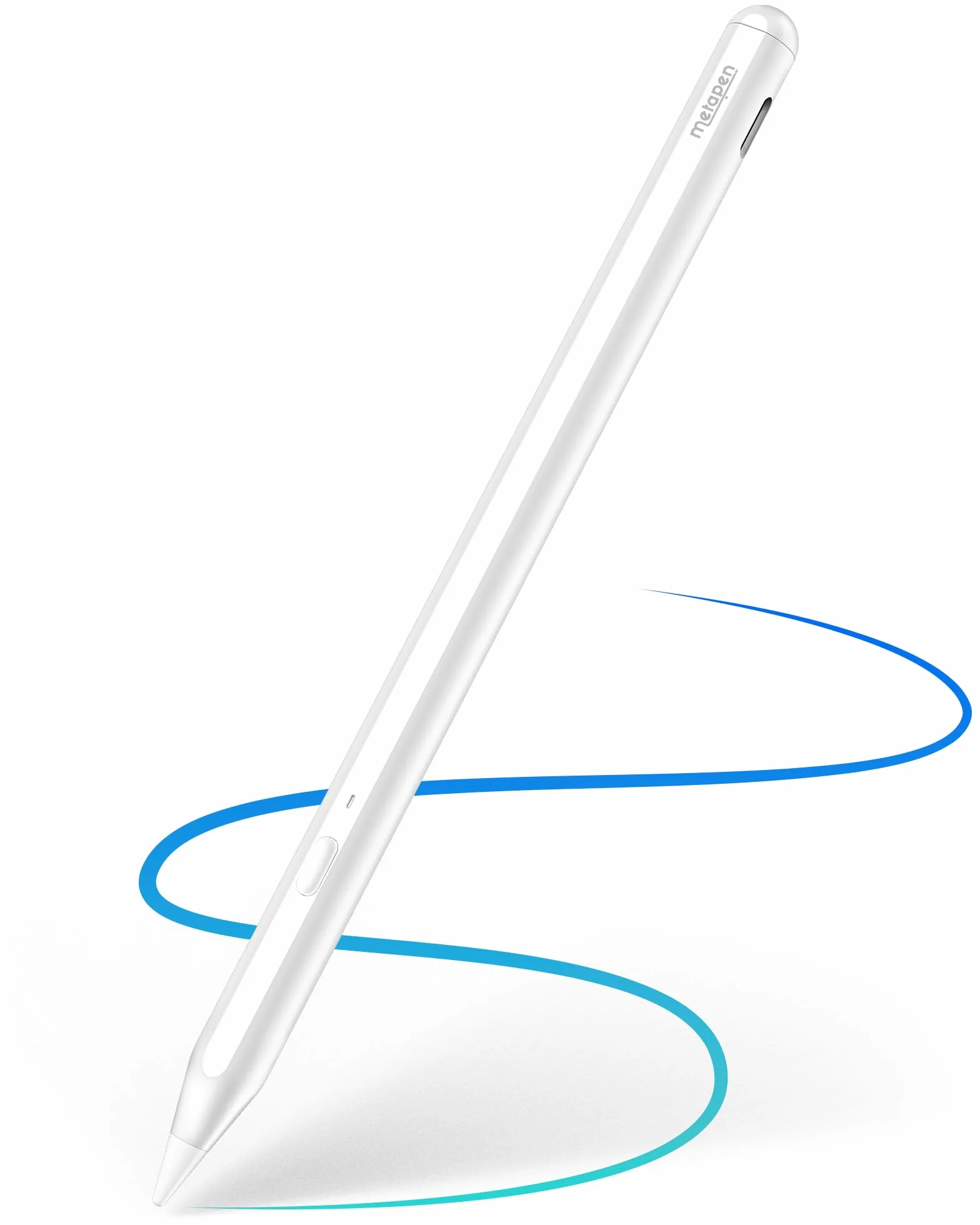 Metapen Penna A11 per iPad 2018-2026,Stylus di Apple Pencil Compatibile con iPad 11 A16/10/9,Air 3-5/M2/M3/M4,Pro 12.9/11/13''M4,Mini 5/6,2X Ricarica Rapida&0,1 mm Precisione Pixel,Rifiuto del Palmo