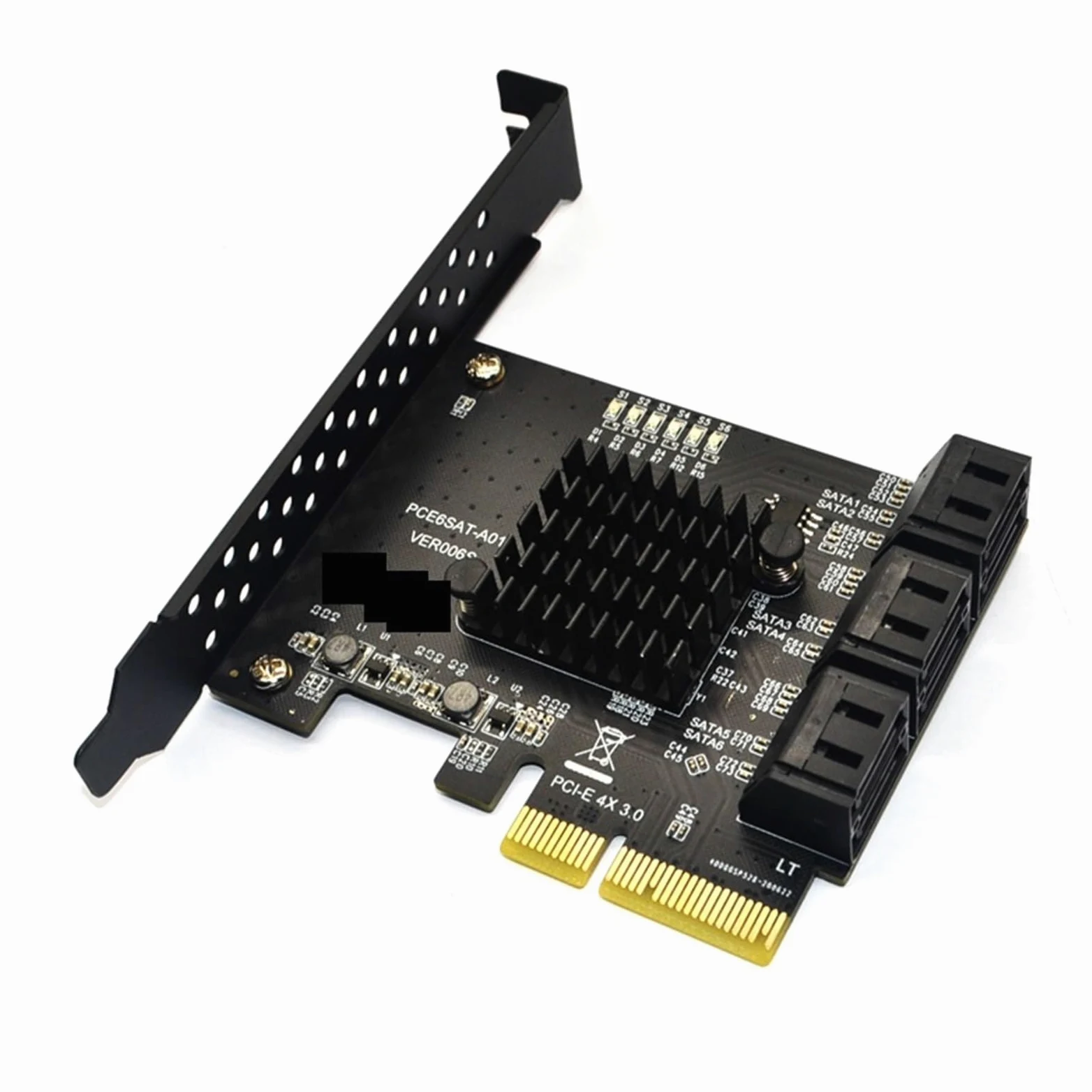 SATA3.0 PCIe Controller PCI-e Adattatore PCI e for HDD ASMedia ASM1166 Scheda di espansione 6 porte da 3.0 a PCI Express x4