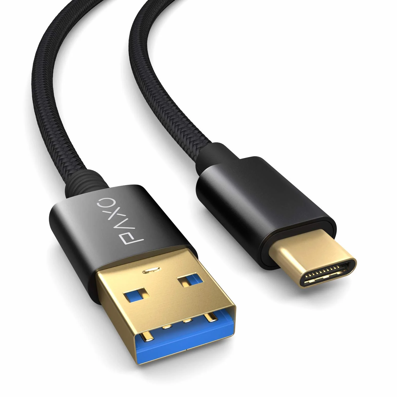 PAXO Cavo USB C 0,5m USB 3.2 Gen2 10 Gbit/s Nero