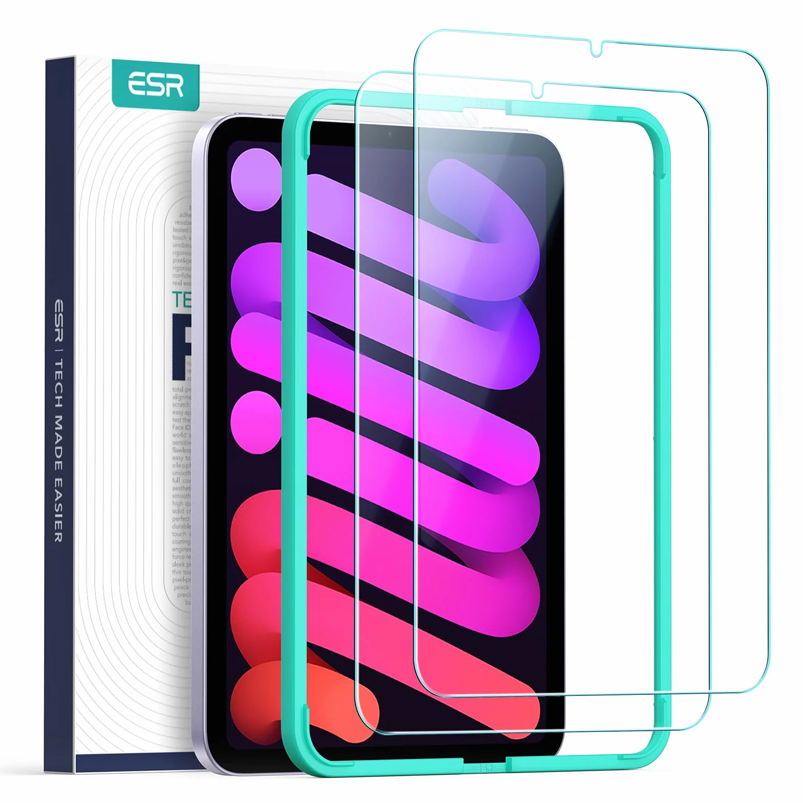 ESR Pellicola Protettiva Vetro Temperato per iPad Mini 7 (A17 Pro) 2024, iPad Mini 6 2021 8,3"