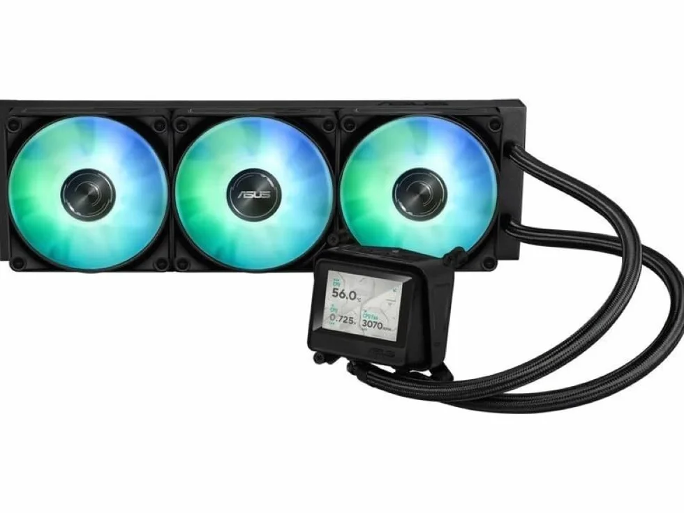 ASUS MAX Gaming LC 360 ARGB LCD All-in-One Liquid Cooler, 2,4" IPS LCD Display, Nero
