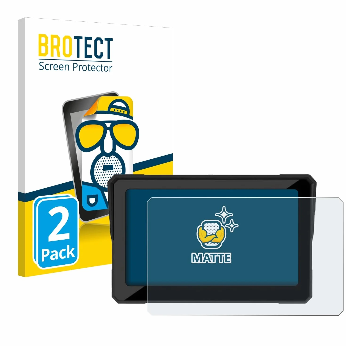 brotect Pellicola Protettiva Opaca per Carpuride W702 W702B W702H W712D W702BS 7" Anti-Riflesso (2 Pezzi)