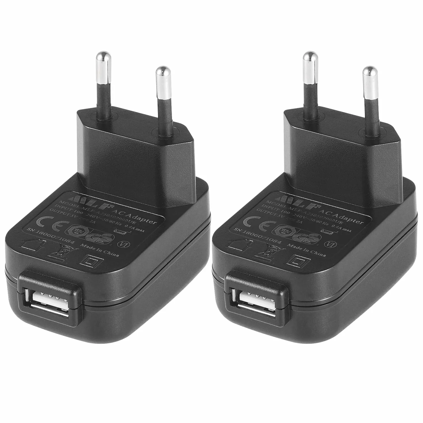 Caricabatterie USB 5V 2A 10W adattatore AC DC per telecamere IP tablet smartphone