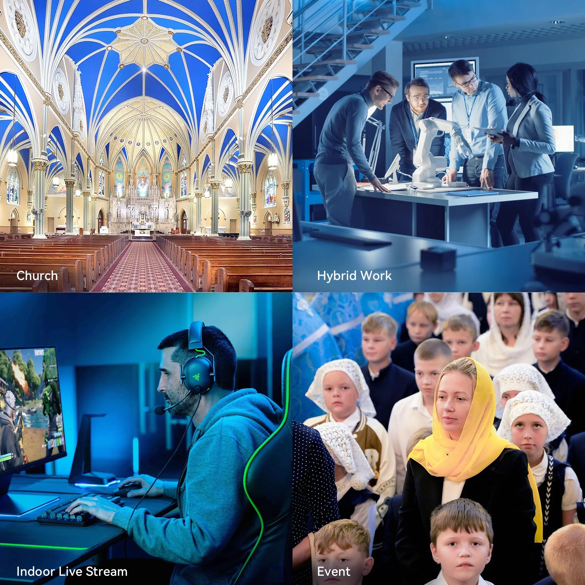 Tenveo Telecamera PTZ NDI 4K con Tracking Automatico AI, Zoom Ottico 12X, USB3.0 HDMI LAN PoE NDI Camera IP Streaming Live per Chiesa Conferenze Trasmissioni Eventi YouTube OBS vMix Livestream