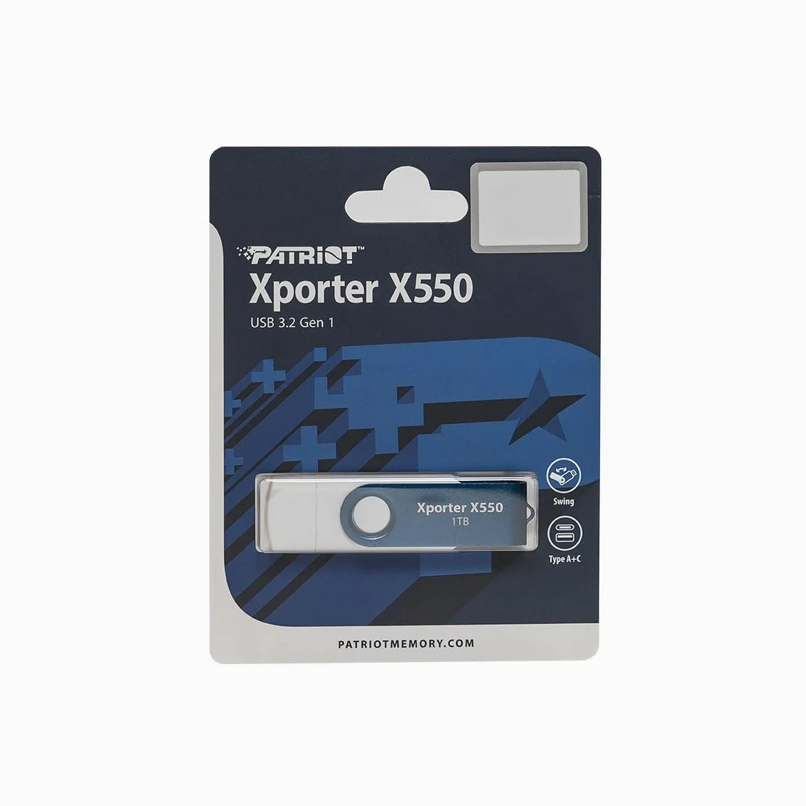 Patriot XPORTER X550 1TB USB 3.2 Gen 1 Type-A+C Flash Drive - Thumb Drive - Pen Drive - PS1TX550AAD