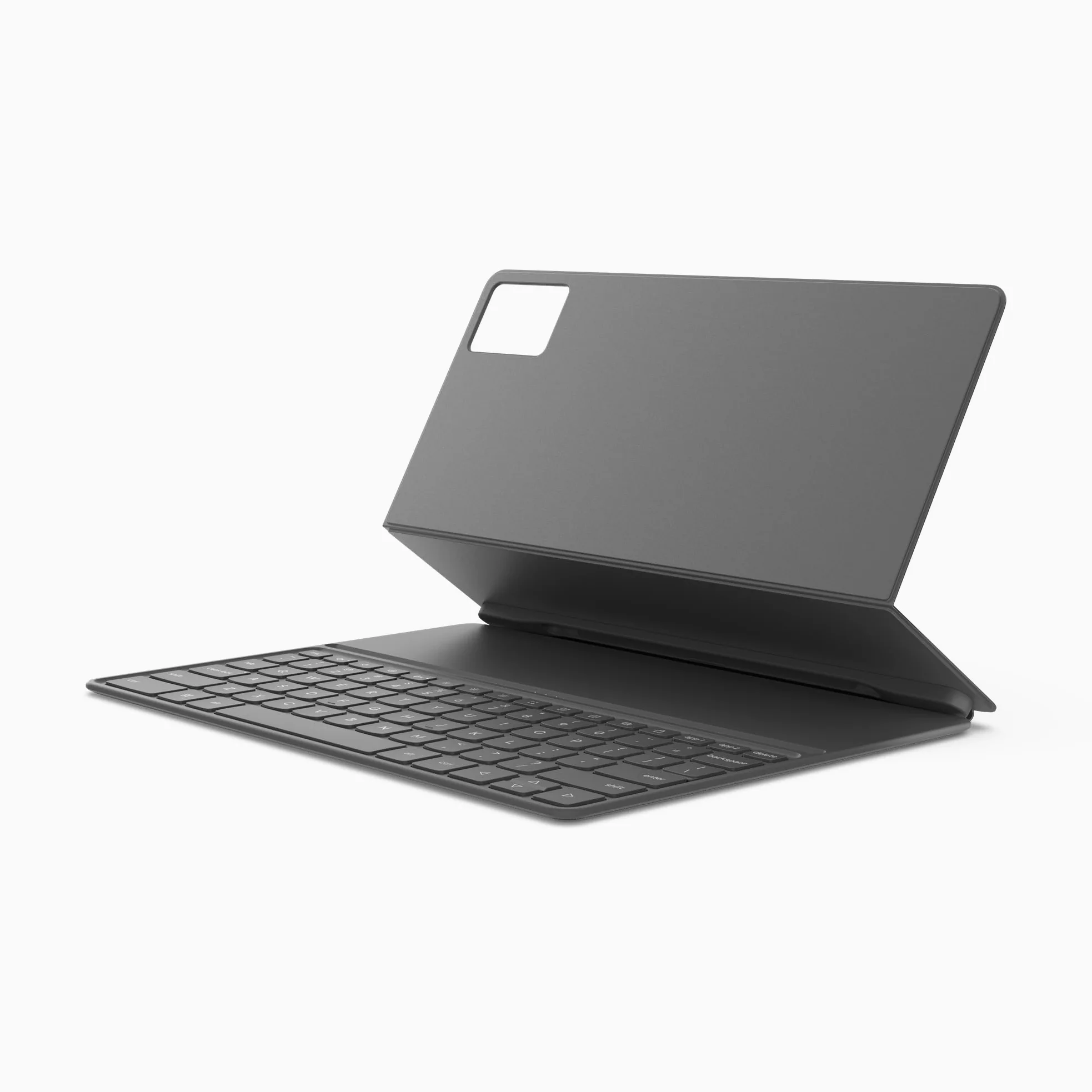 Lenovo Custodia a libro per Idea Tab Plus, custodia magnetica per tablet con connessione Pogo Pin e portapenne integrato, custodia sottile e leggera in pelle PU, colore: Grigio Luna