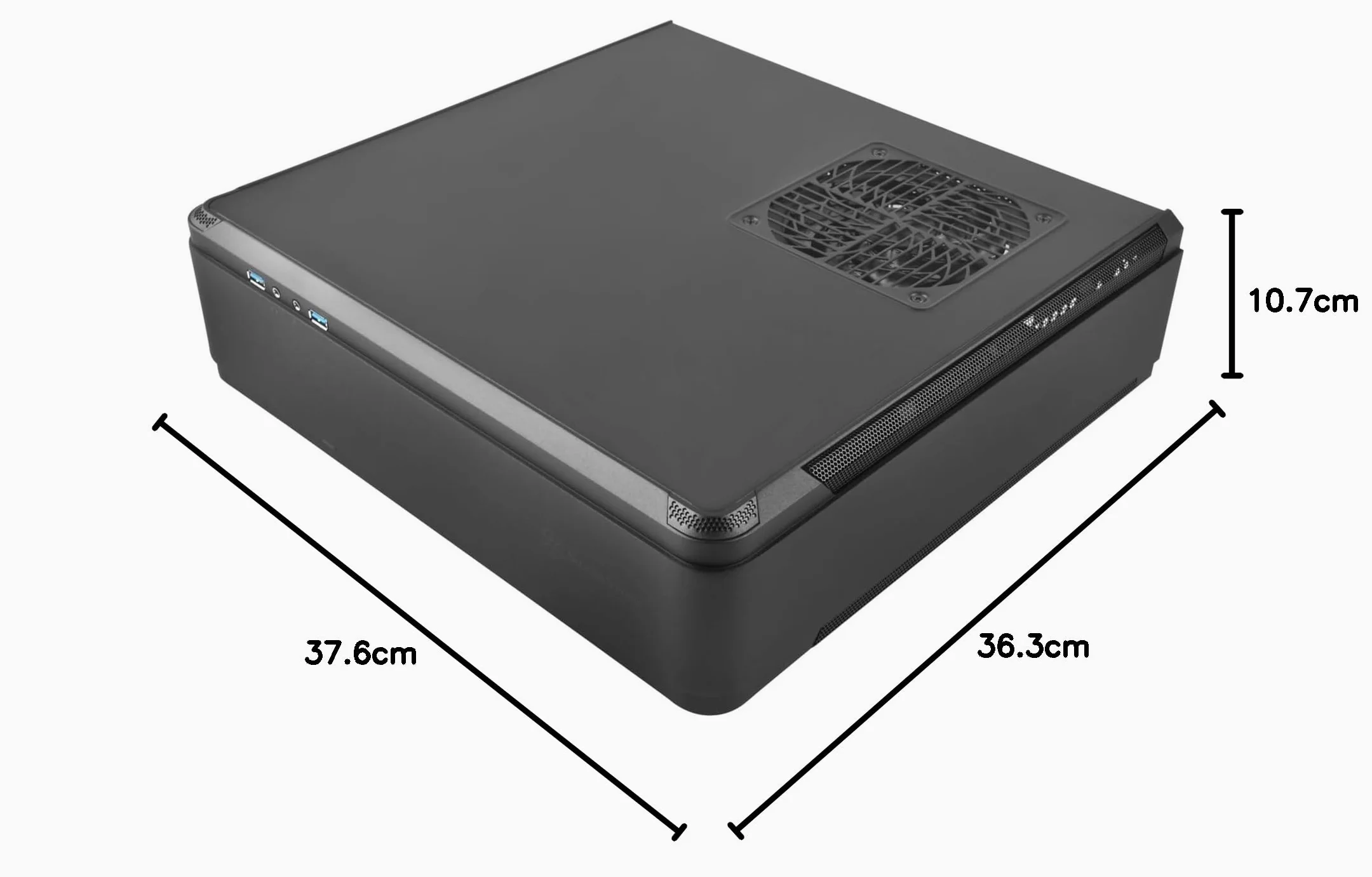 SilverStone SST-FTZ01B-E - Custodia per computer Gaming Mini-ITX ad alta velocità Fortress, alimentatore ATX opzionale, nero