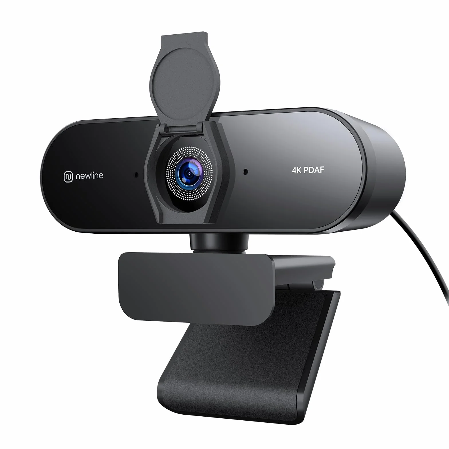 Webcam PC 4K con 2 Microfoni, Full HD 1080P@60FPS, Autofocus PDAF+CDAF, 12 MP, Suono Stereo Chiaro, Correzione Automatica della Luce, USB Plug & Play, Telecamera PC per Windows MacOS