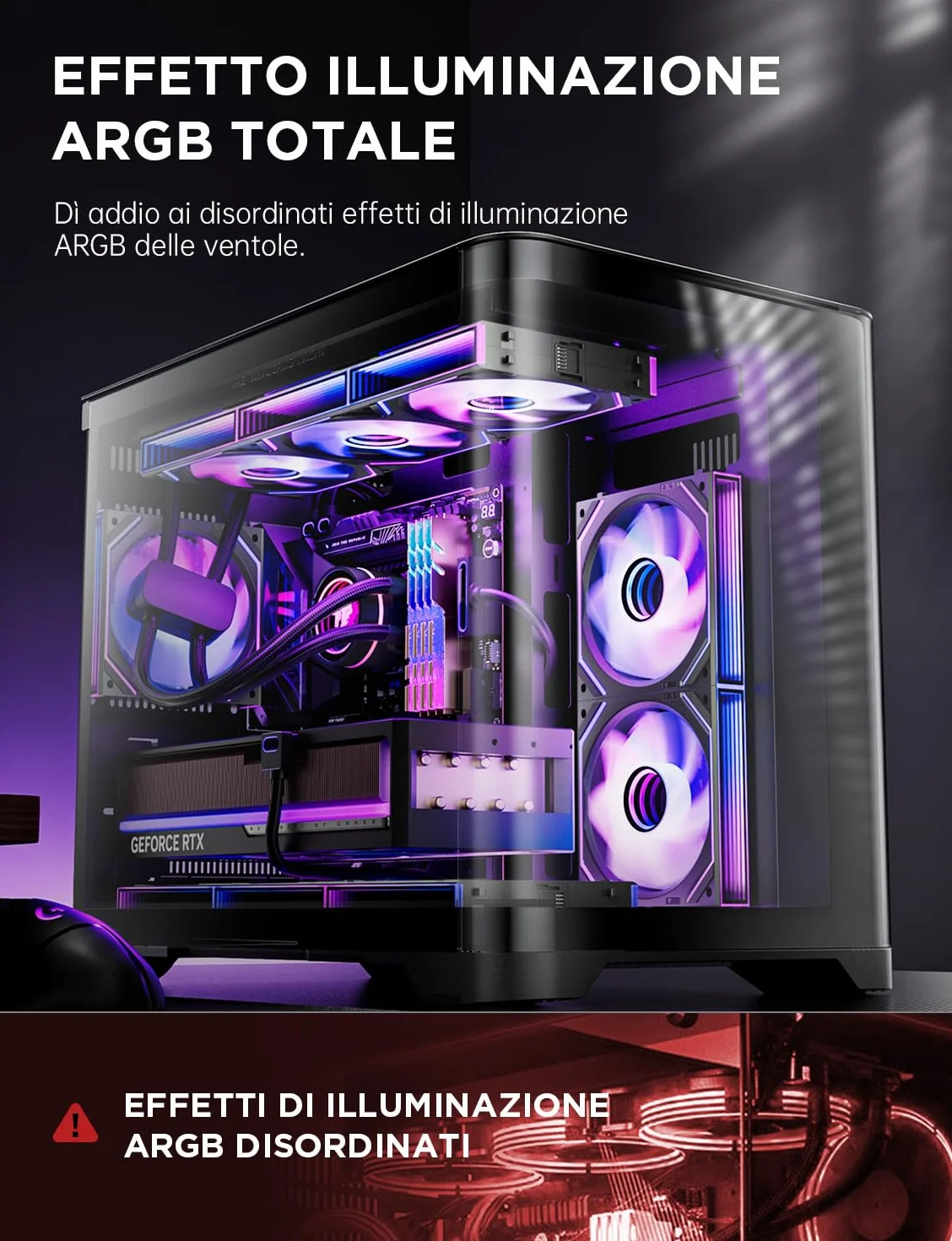 AsiaHorse Dawn Pro RGB 3 ventole per pc, 120 mm, reverse, daisy chain, Infinity Mirror, HDB, 71 CFM, 1850 r/min, 2,6 mm H2O, cavo PWN 4 poli e cavo ARGB 5V 3 poli, per Asus Aura, ASRock, Gigabyte
