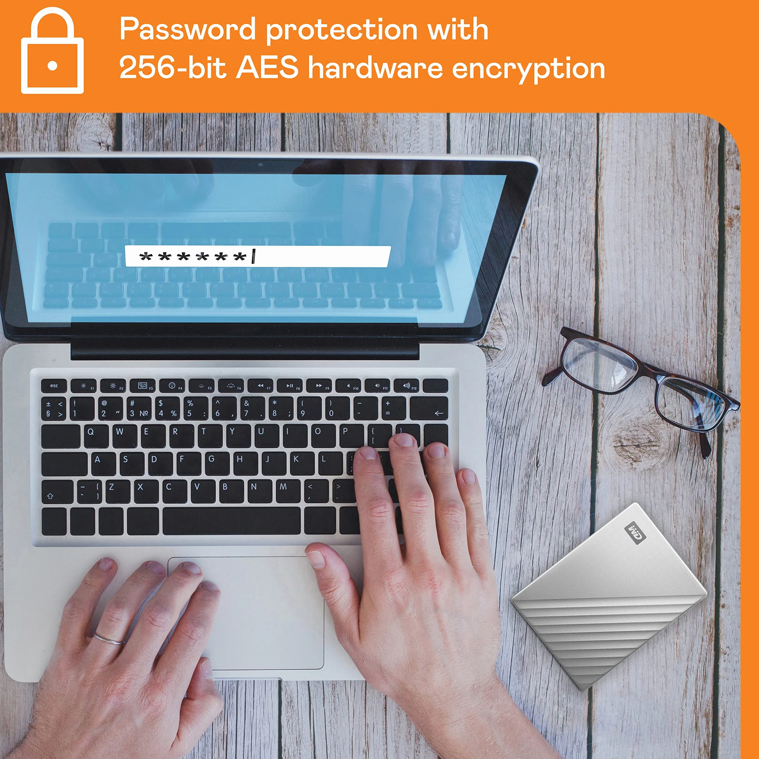 WD 4TB My Passport Ultra Hard Disk Esterno Portatile, USB-C, USB 3.2 Gen 1/USB 3.0, Protezion con password, Software per la gestion e il backup, Formatto per Windows, Argento