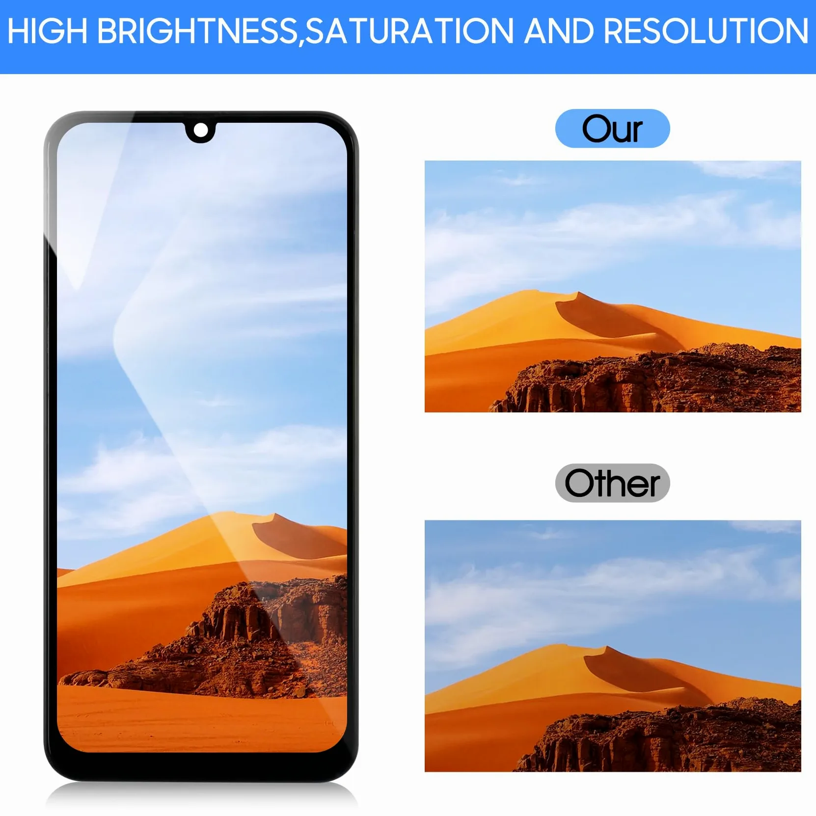 LADYSON OLED Schermo LCD per Samsung Galaxy A50 A505 SM-A505FN/DS A505F/DS LCD Display Touch Screen Digitizer Assemblaggio Kit con Strumenti (Nero con Cornice,Non per A50S)