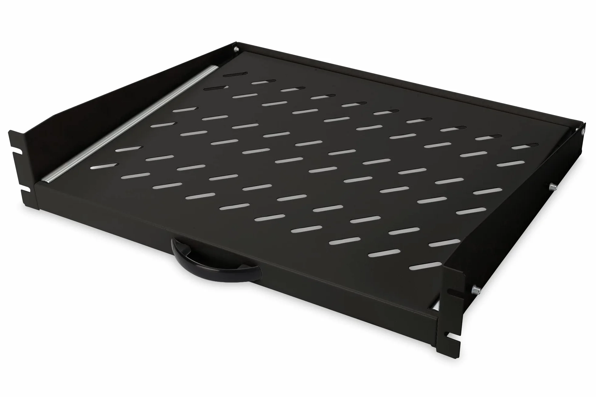 DIGITUS 2U allungabile mensola per armadi 450 mm profondità 88x483x352 mm 30 kg nero RAL 9005