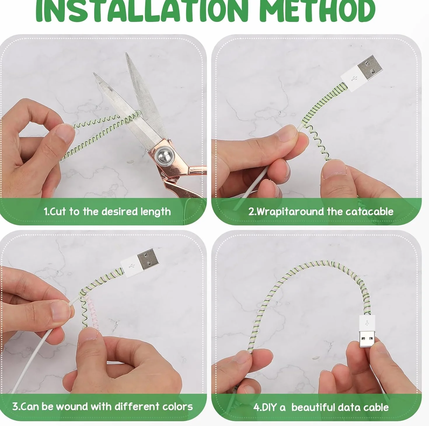 9 Protezioni per Cavi Di Ricarica, 1,4 m, Protezione Cavo in Tpu, Protezione Flessibile Micro USB per Cellulare, Cavo di Ricarica per Notebook (9 Colori)