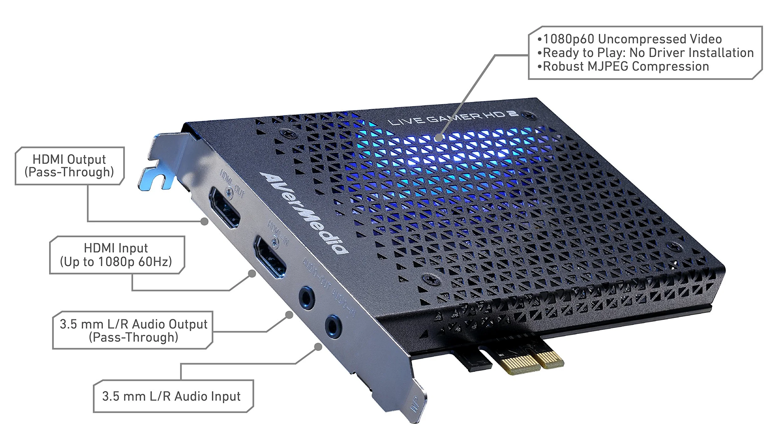 AVerMedia Live Gamer HD 2 carte d'acquisition vidéo Interne PCIe