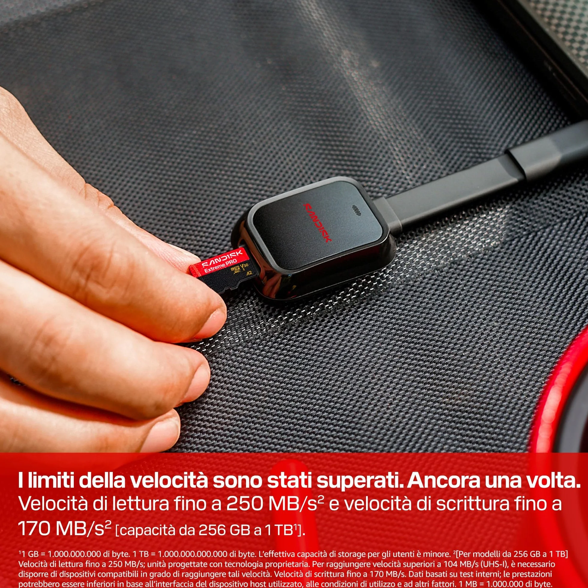 SANDISK Extreme PRO scheda microSD 128 GB, UHS-I + SD Adapter (velocità di lettura fino a 250 MB/s e velocità di scrittura fino a 120 MB/s, 5K, 3K, 4K UHD, C10, V30, U3, A2)