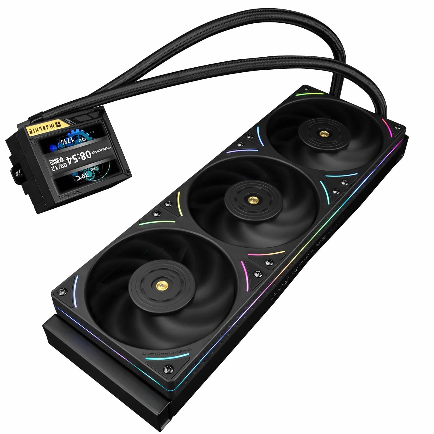 Thermalright-TR Mjolnir Vision 360 UB PRO ARGB - Raffreddatore per CPU Aio, specifica 360 con ventola in linea, schermo LCD da 3,5" con risoluzione 640 x 480 per AM4/AM5; Intel lga1851