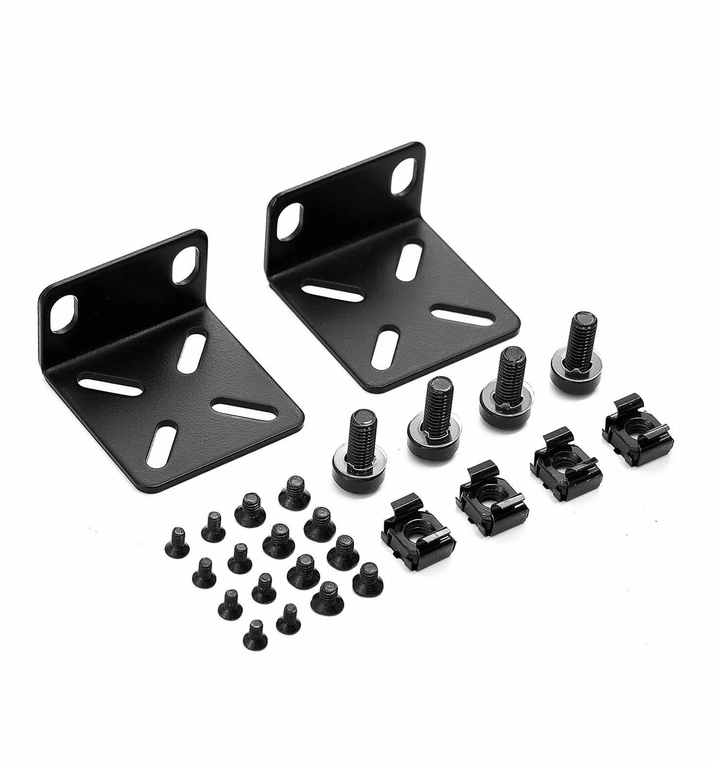 Kit di montaggio su rack 19 pollici regolabile Switch Rack Ears compatibile con Buffalo Tech, Cisco, NETGEAR, Dell, D-Link and Linksys