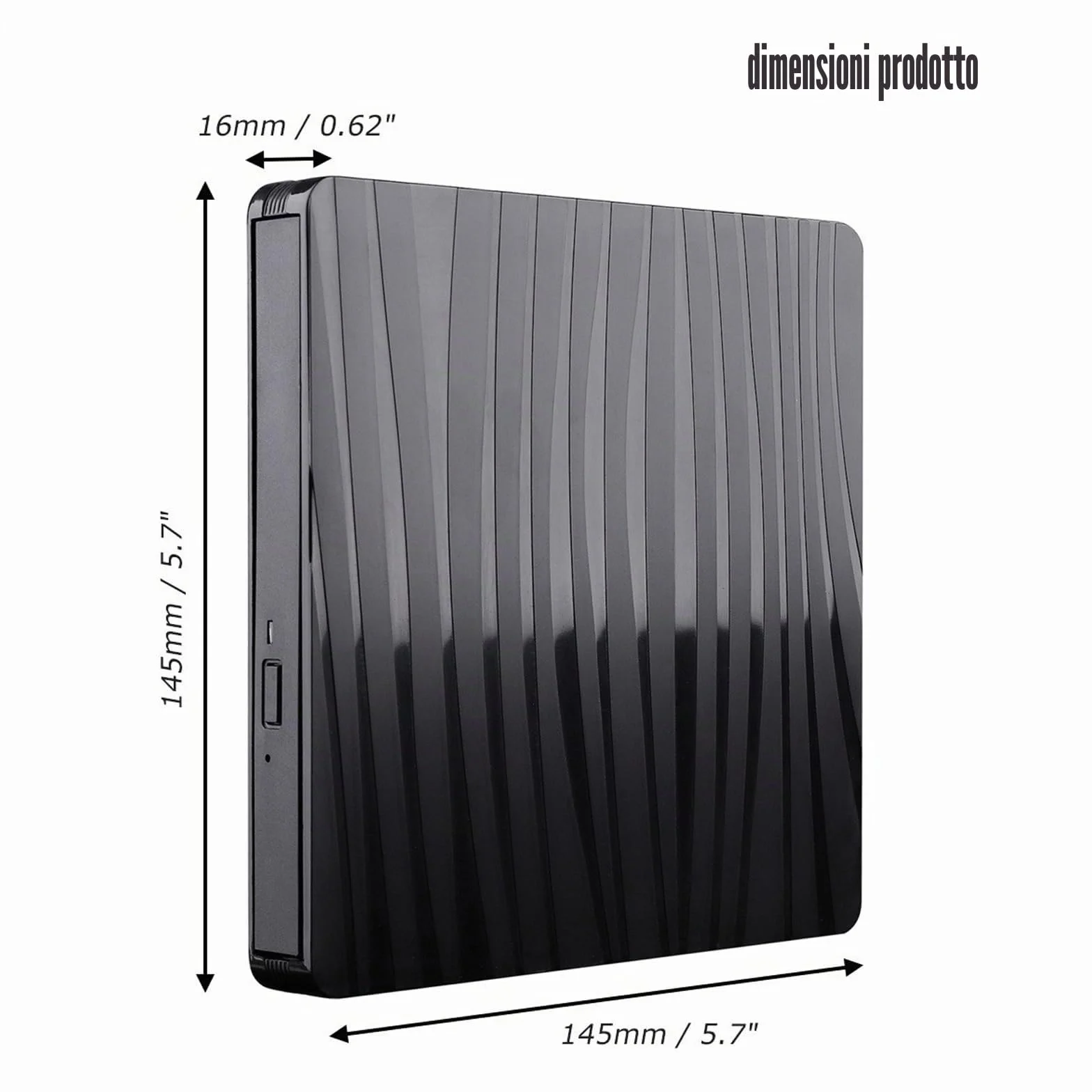 Unità DVD esterna USB 3.0 e Type-C portatile CD DVD +/-RW ROM drive per computer portatile PC desktop, CD DVD Burner Reader compatibile con sistemi operativi Windows XP / 2003 / Vista /7 /8/10/11