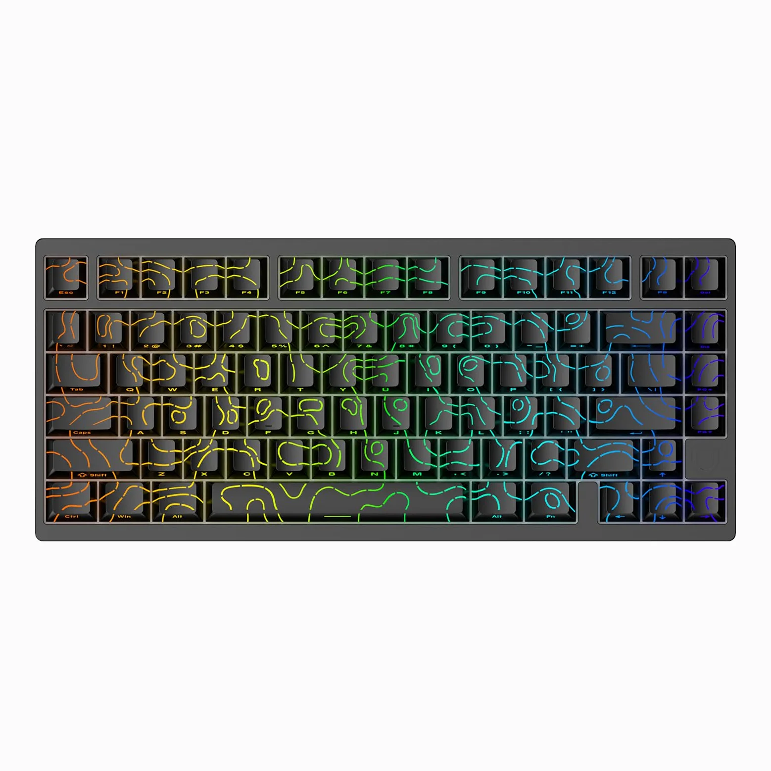 IROK MG75PRO - Tastiera meccanica con 81 tasti con interruttore magnetico, effetto Hall, 8KHZ/ARGB/CNC in alluminio, struttura con guarnizione, tastiera da gioco (nero)