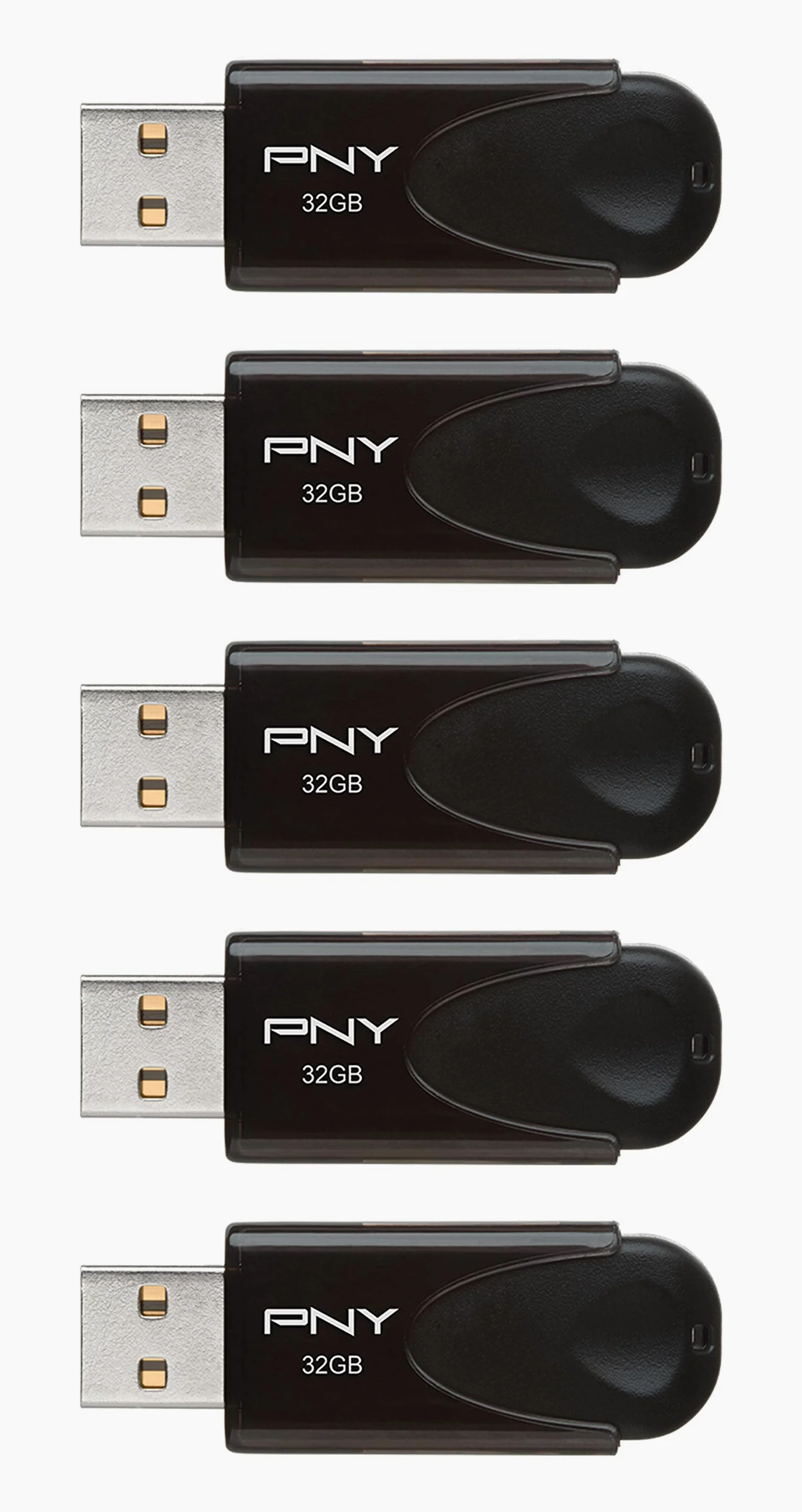 PNY Attaché 4 32GB Pack 5 Chiavetta USB USB 2.0 Nero
