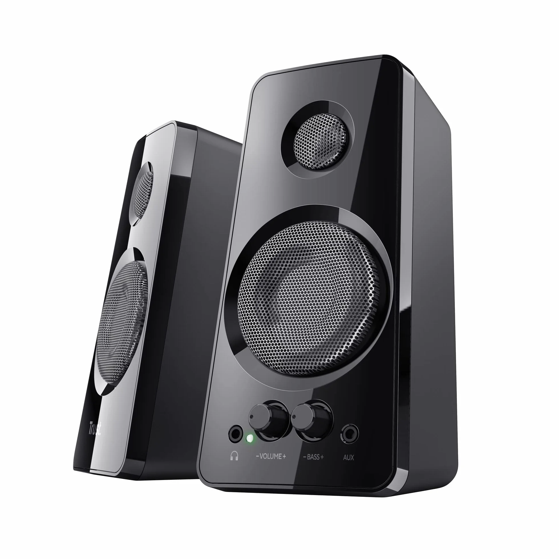 Trust Tytan Set di Casse per PC Fisso 2.0, 36 W, Altoparlanti con Alimentazione USB, Jack AUX 3.5 mm, Connessione Cuffie, Casse PC per Computer, Portatile, Tablet, Telefono - Nero