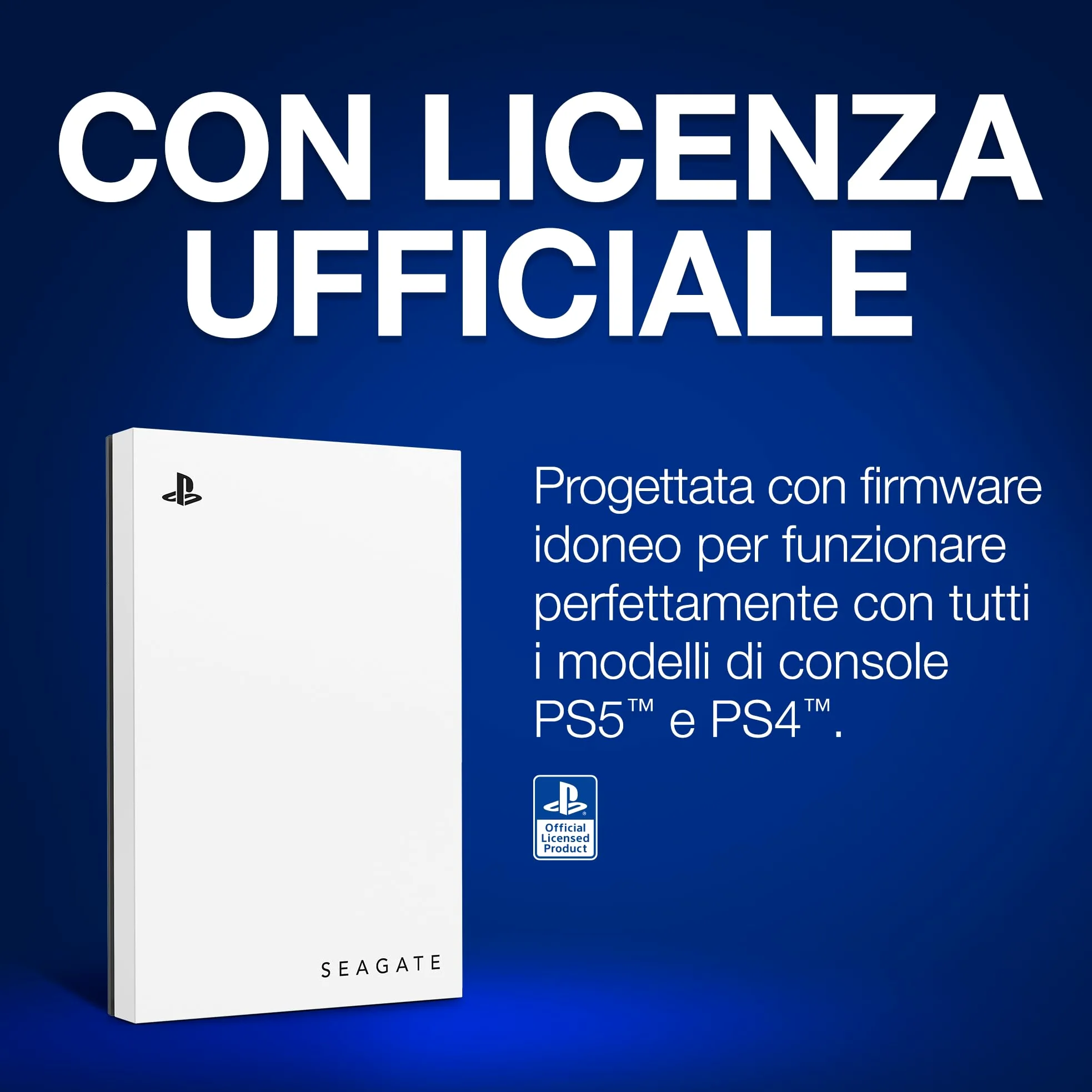 Seagate Game Drive PS4/PS5 2TB Hard Drive External Hard Drive 2.5" USB 3.0 Bianco Codice Modello STLV2000201