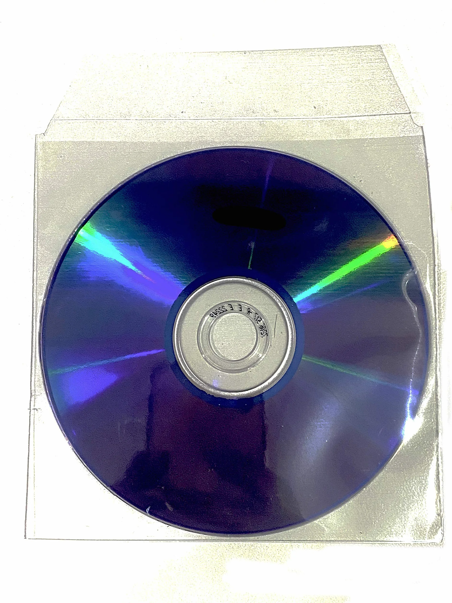 conf.100 Buste Bustine Custodia Trasparente CD/Dvd con lembo Aletta di Chiusura