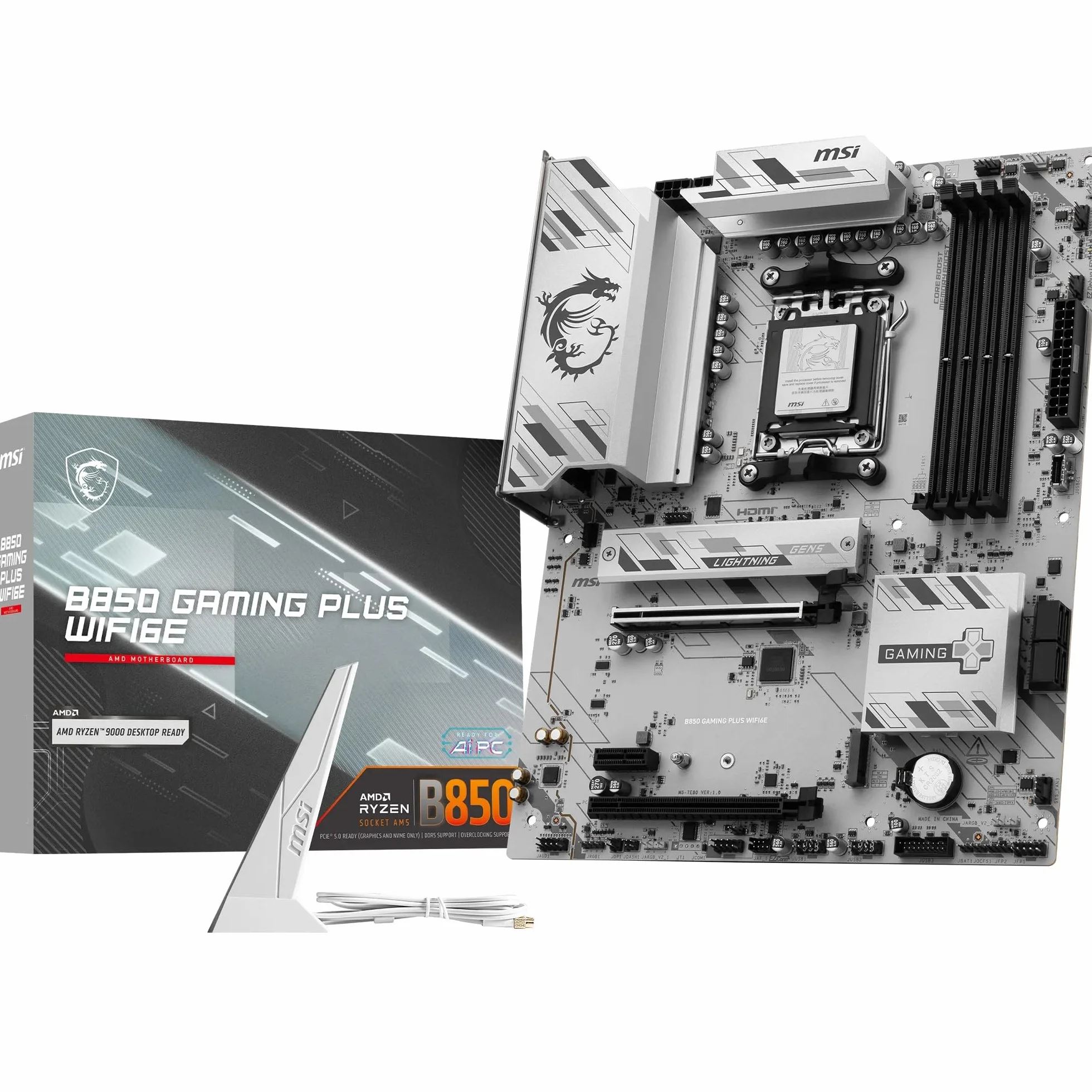 MSI B850 GAMING PLUS WIFI6E scheda madre ATX AMD Ryzen AM5 DDR5 PCIe 4.0 M.2 Gen5 Wi-Fi 6E