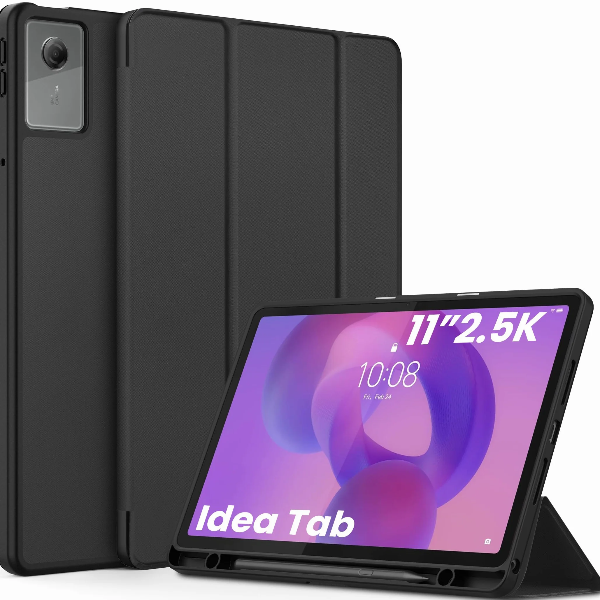EasyAcc Custodia Compatibile Lenovo Idea Tab 11 Pollici 2025 TB-336ZU TB-336FU PU Pelle Protettiva Nero
