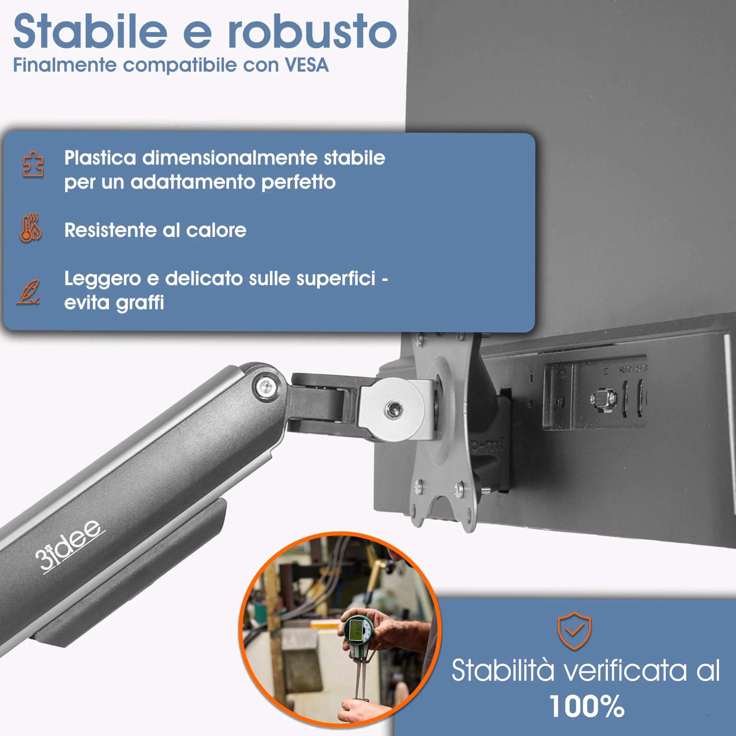 3IDEE Pacchetto adattatori VESA per Monitor HP Serie 5 e MF (524sa, 524sf, 524sw, 527sa, 527sf, 527sw, 532sf, M22f, M24f, M27f, M32f) - Adattatore per Supporto Monitor 75x75 mm - 2 pz.