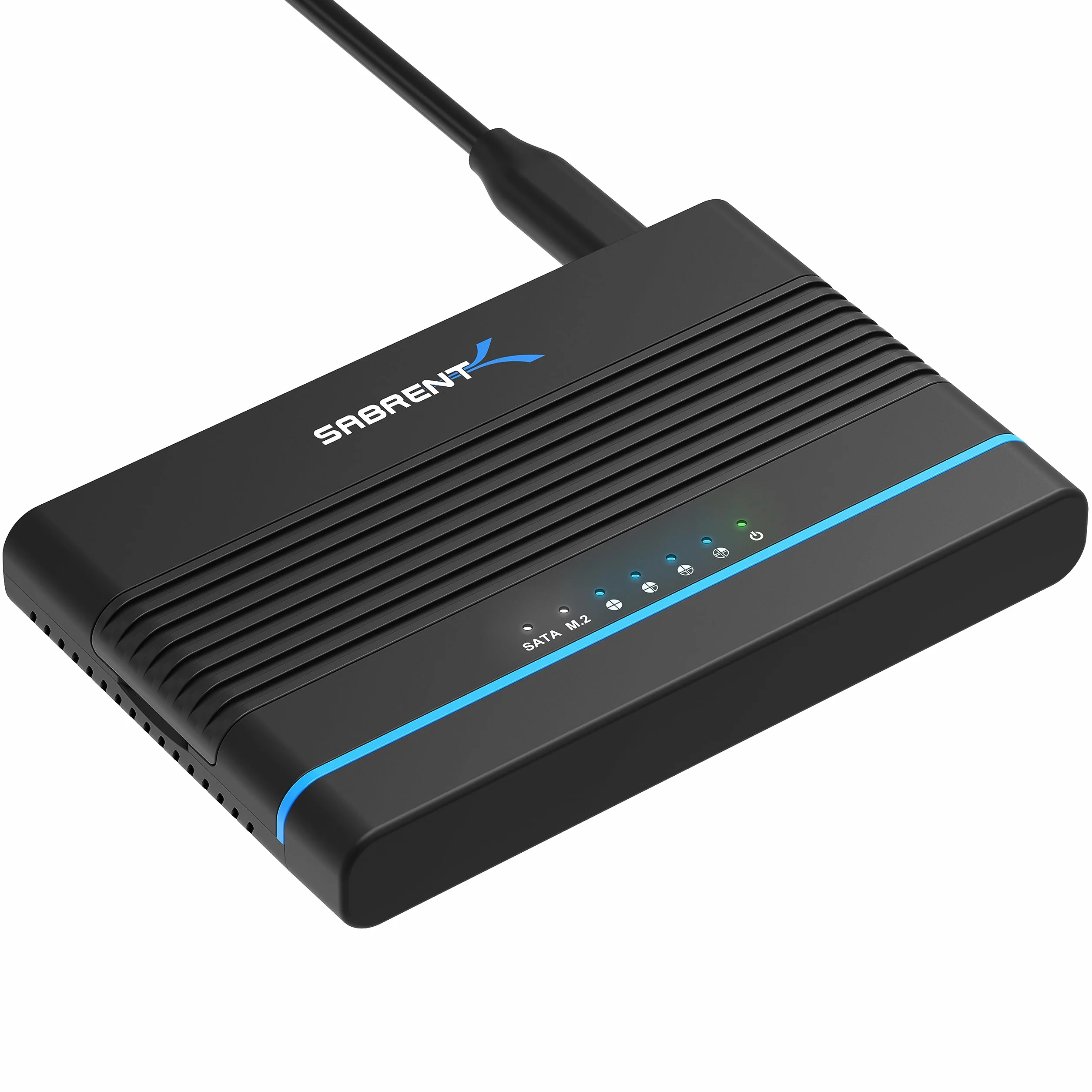 SABRENT Cabinet USB-C per M.2 NVMe e disco rigido SATA da 2,5" e 3,5", convertitore SSD HDD e M2, dock 2242, 2260 e 2280 con clonazione offline + alimentatore, cavi USB C + A inclusi (DS-UCMH)