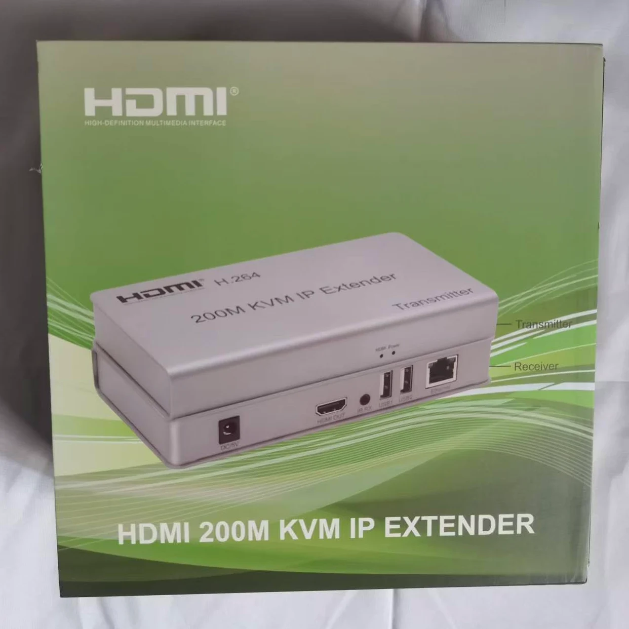 Extender IP HDMI KVM 200M over IP RJ45 Ethernet CAT6 6A Trasmettitore Ricevitore 1TX a 20RX e connessione a cascata Tastiera USB Mouse su UTP/STP H.264 (TX+RX)