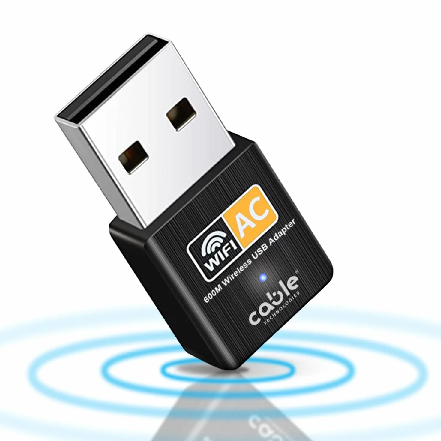 Chiavetta WiFi USB Dual Band 2.4/5GHz 600Mbps Adattatore di Rete Wireless per PC Windows Mac OS X