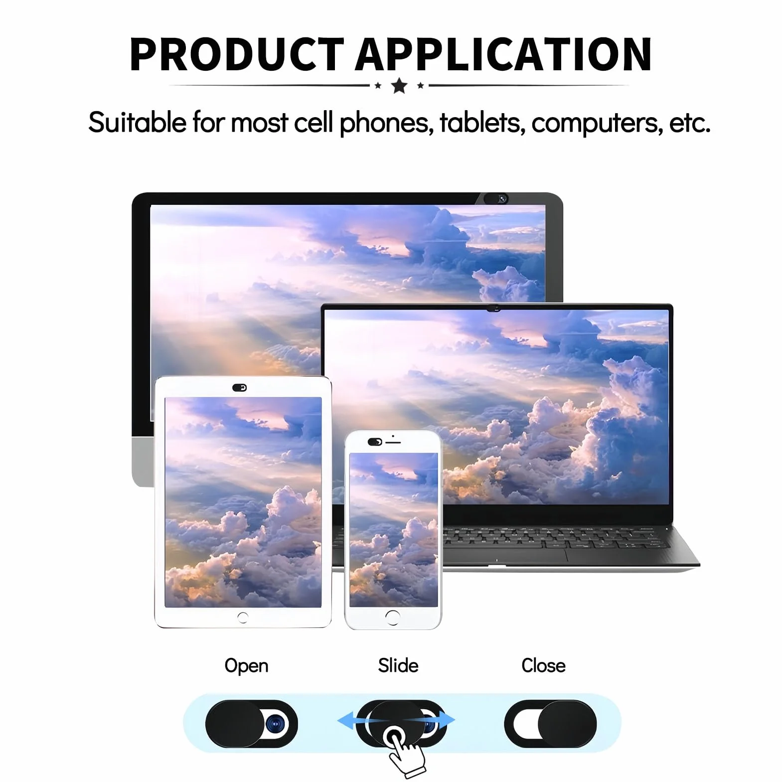 20 Pezzi Copri Webcam, Copertura Webcam Cover Slider Copri Fotocamera Webcam PC Portatile Accessori per Laptop, PC, Tablet, Smartphone, MacBook Protezione Privacy Nero