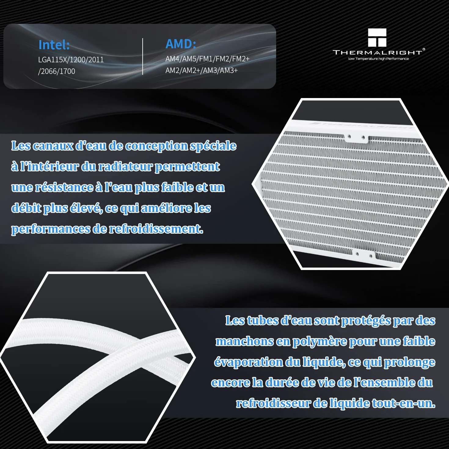 Thermalright Frozen Notte 360 WHITE ARGB V2 - Raffreddamento ad acqua, 360 specifiche del radiatore CPU bianco, 3 ventole PWM da 120 mm, adatto per AM5/ AM4/Intel LGA 1700/1851/1150/1151/1200/2011