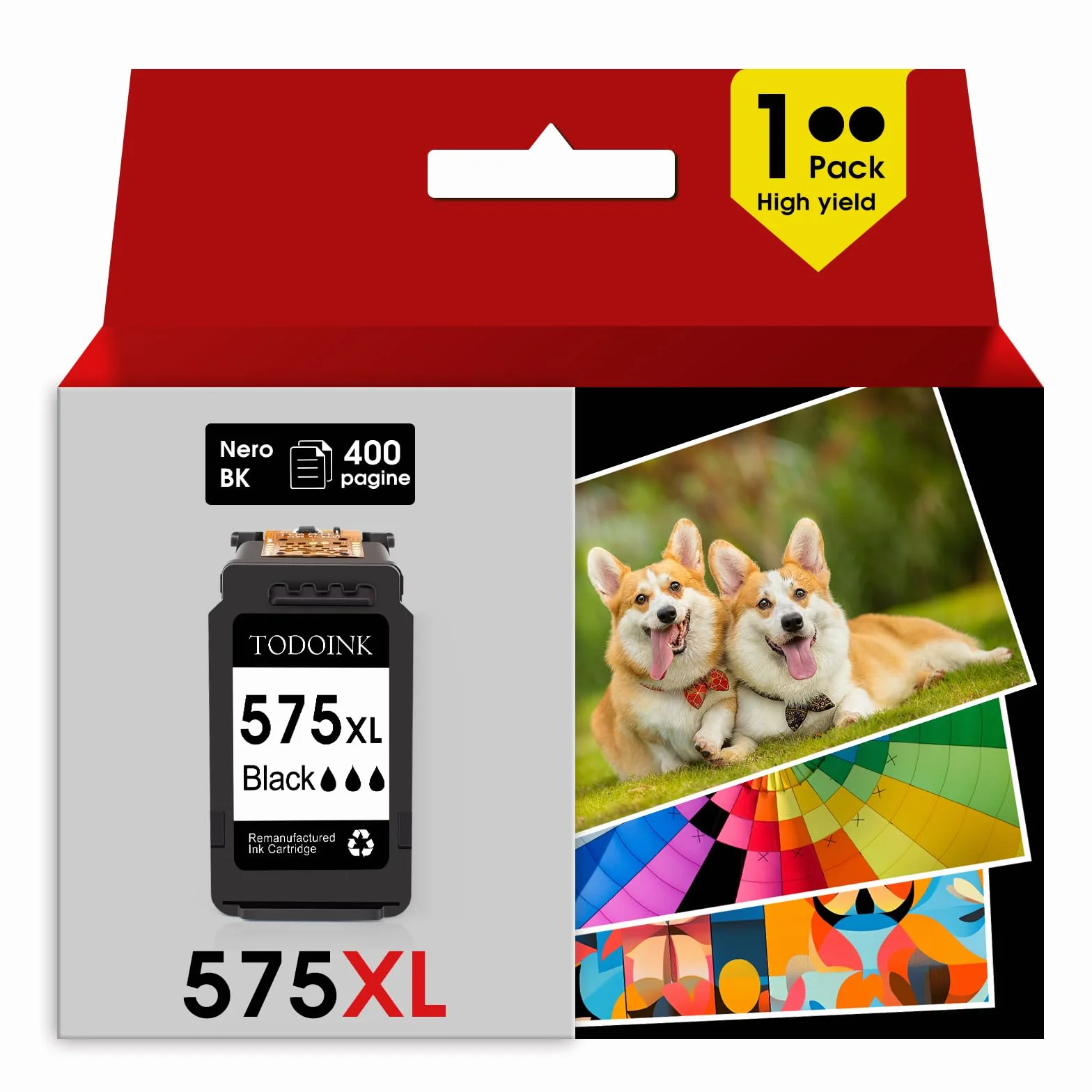 PG575XL Nero Cartucce d'inchiostro PG-575XL cartucce 575 nero per canon 575 xl per TS3550i TS3551i TS3750i TS3751i TS3752i TR4750i TR4751i TR4755i TR4756i (1 Nero)