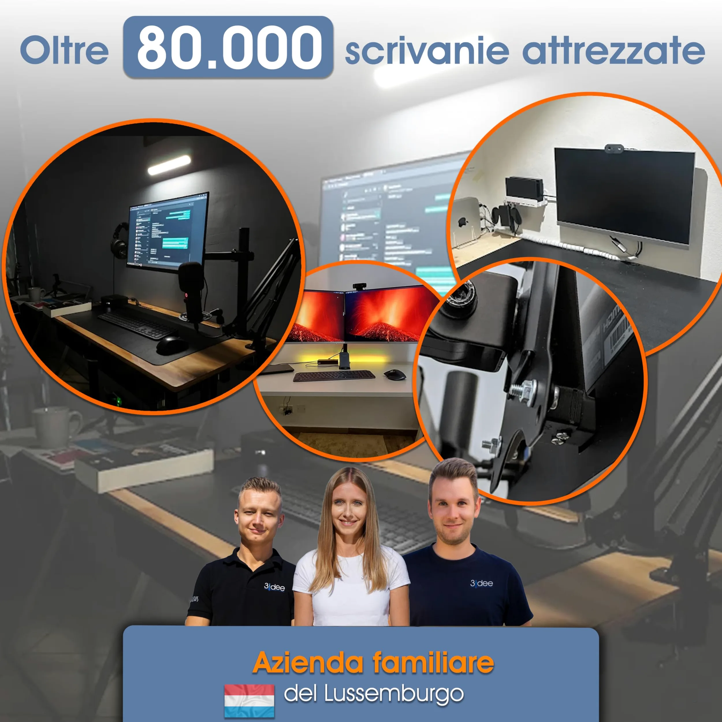 3IDEE Pacchetto adattatori VESA per Monitor HP Serie 5 e MF (524sa, 524sf, 524sw, 527sa, 527sf, 527sw, 532sf, M22f, M24f, M27f, M32f) - Adattatore per Supporto Monitor 75x75 mm - 2 pz.
